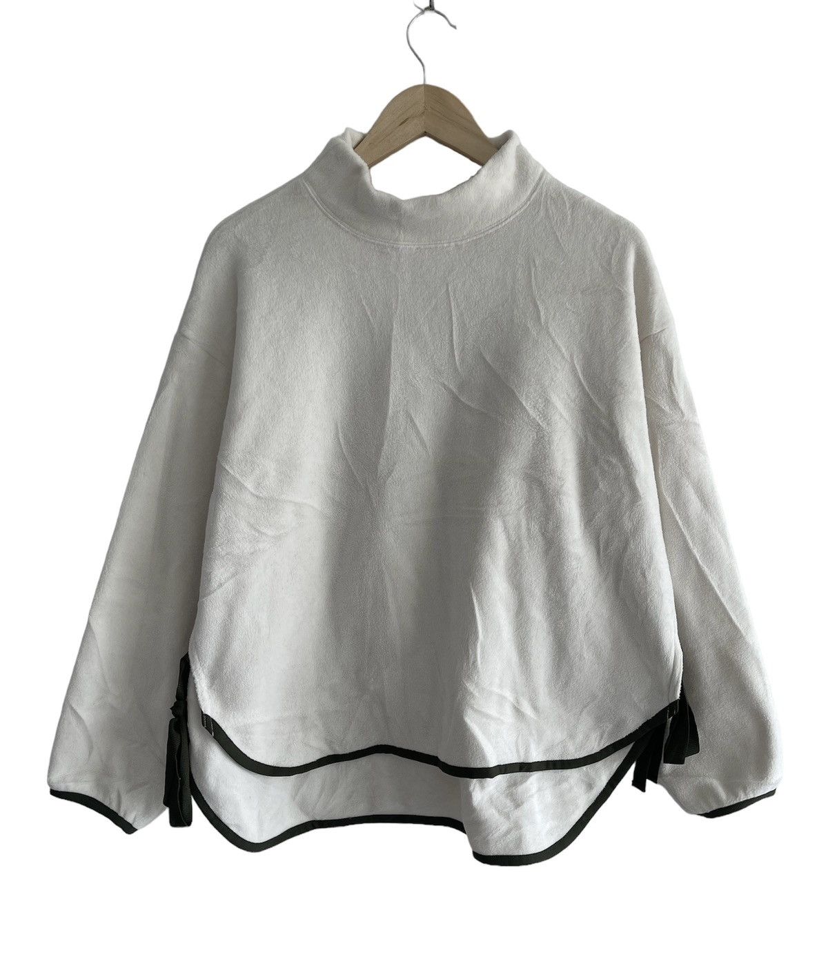 White Mountaineering Fleece Oversized Mock Neck Pullover