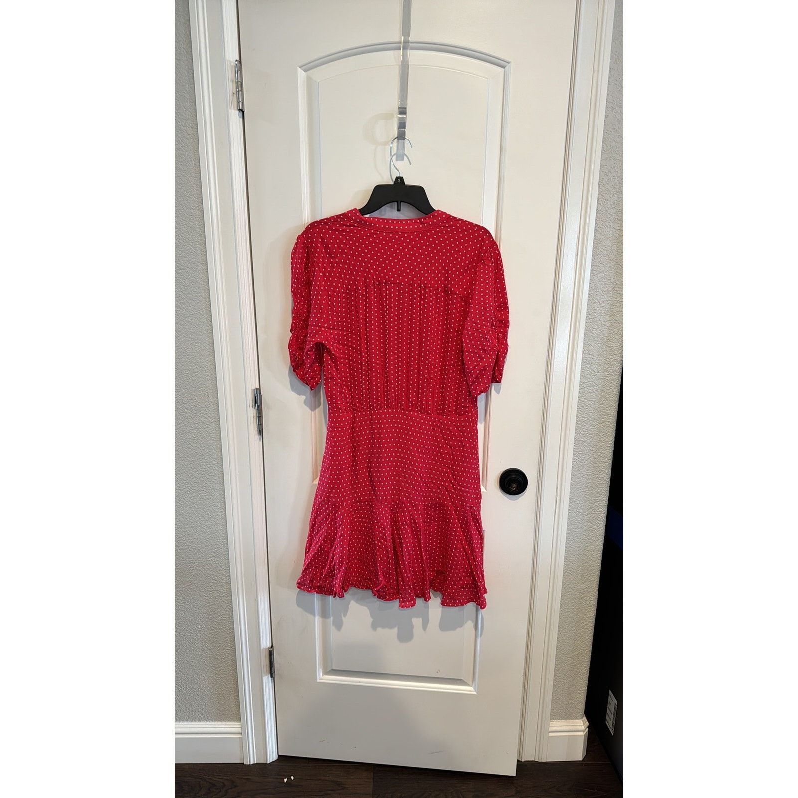 Free People Free People Pipa Short Sleeve retro mini dress red polka dot Size L / US 10 / IT 46 - 3 Thumbnail