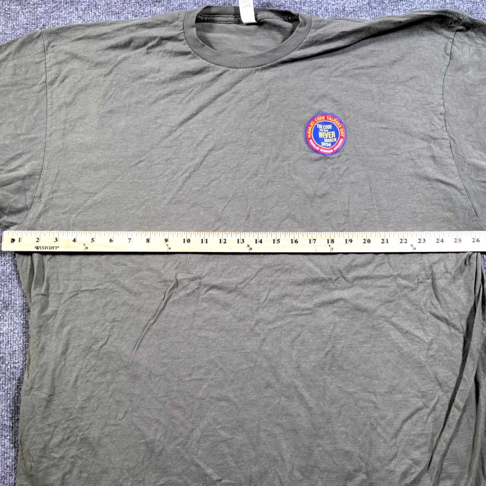 Tultex Tultex 202 T-Shirt Men's 3XL Green Navajo Code Talkers Day Casual Outdoor Shirt Size US XXL / EU 58 / 5 - 4 Thumbnail