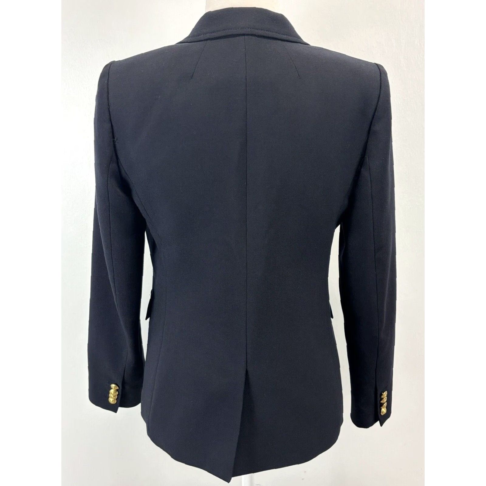 J.Crew J.CREW Rhodes Blazer Women Size 6 Navy 100% Wool Gold Buttons Classic Career Preppy Womens Size M / US 6-8 / IT 42-44 - 3 Thumbnail