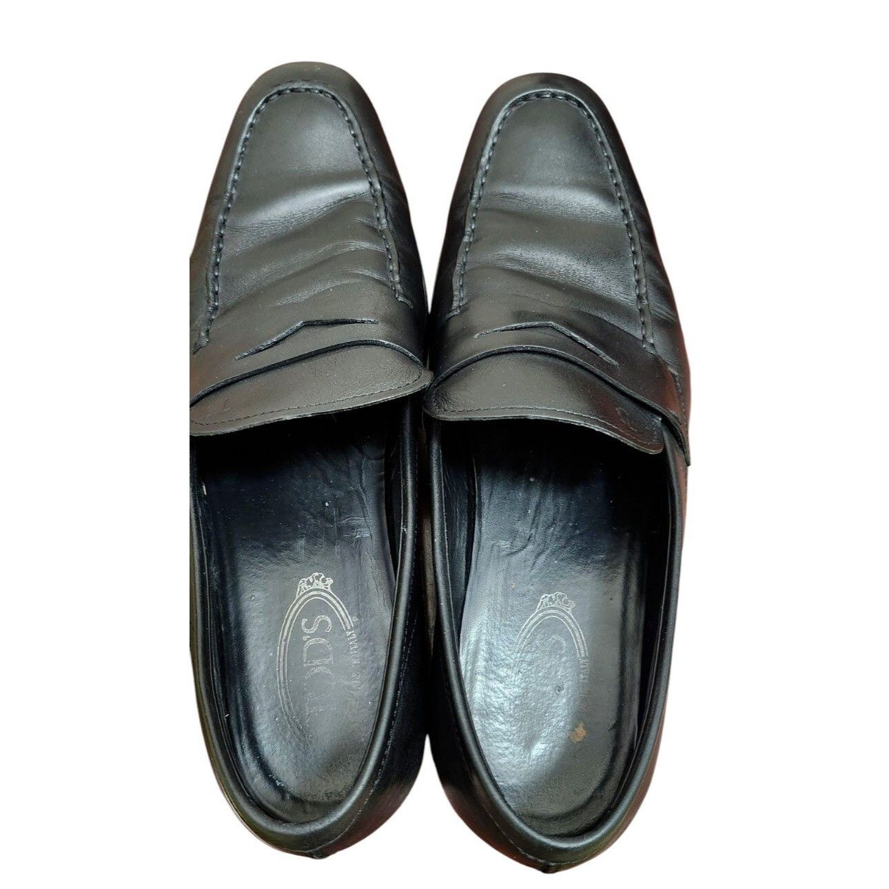 Tod's Tod's Black Leather Slip On Penny Loafers Dress Shoes Size US 10 / EU 43 - 10 Thumbnail