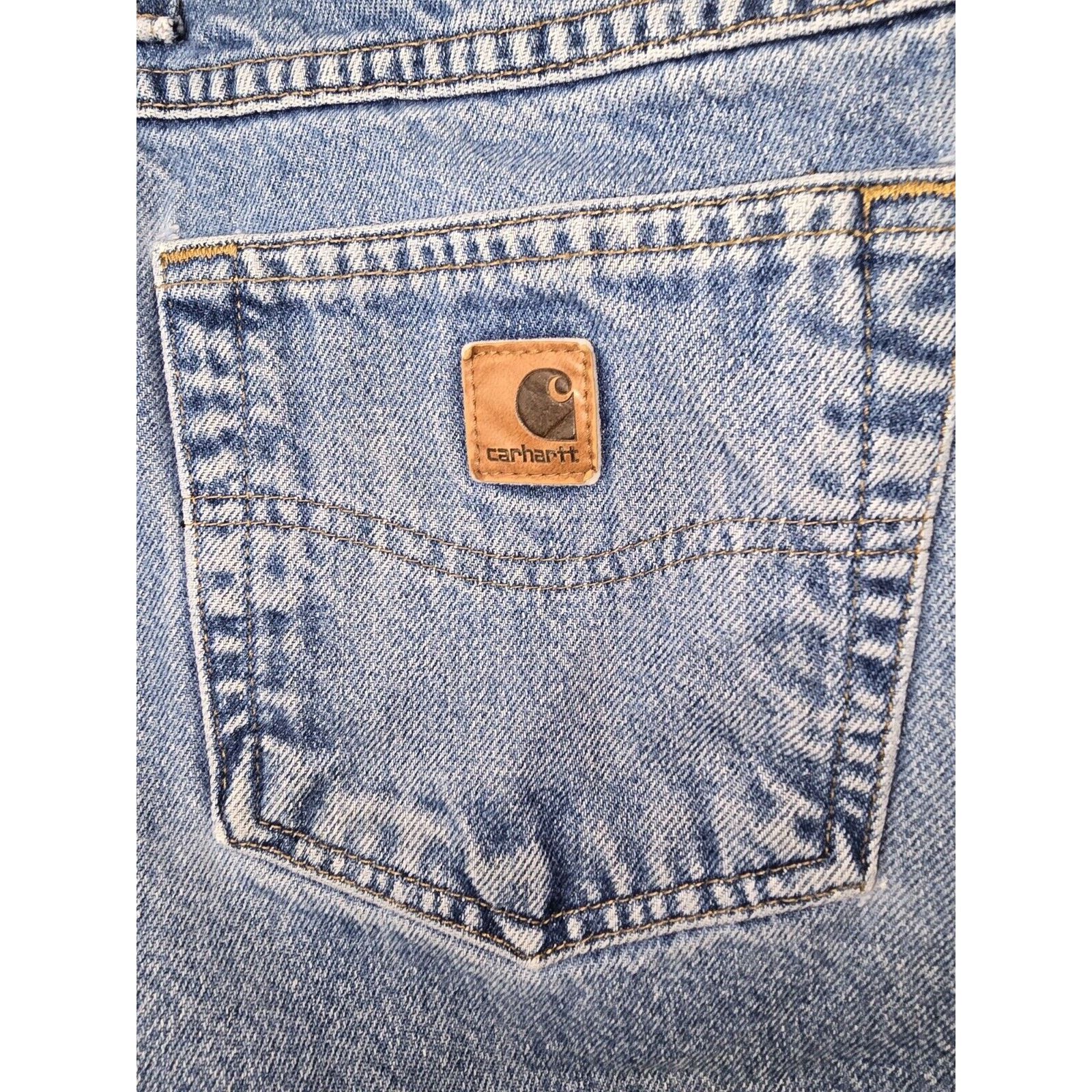 Carhartt Carhartt Jeans Men 54x32 Blue Denim Relaxed Tapered Workwear Size US 44 / EU 60 - 8 Thumbnail