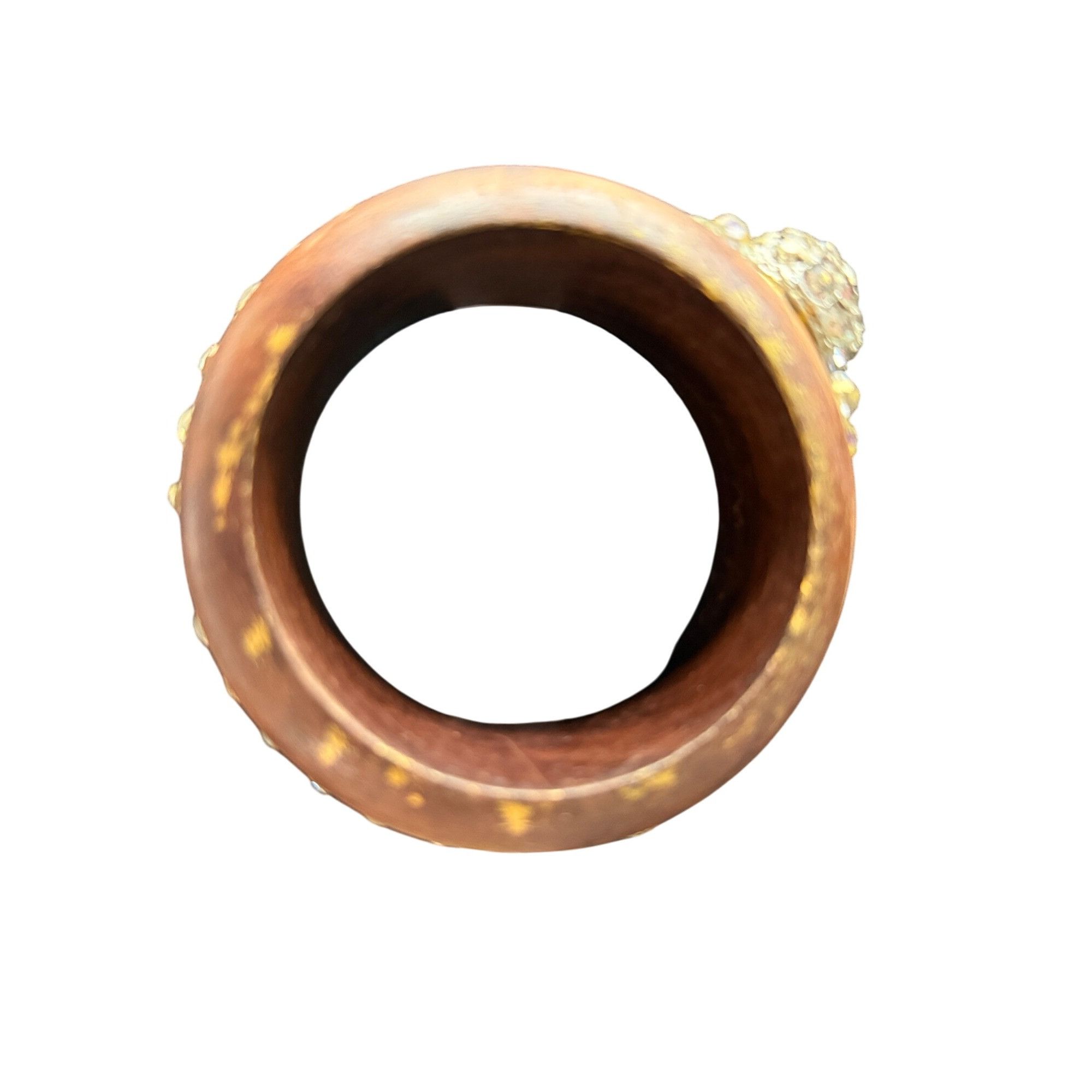 Other Deco Revival Refashioned Wooden Crystal Bangle Size ONE SIZE - 4 Thumbnail