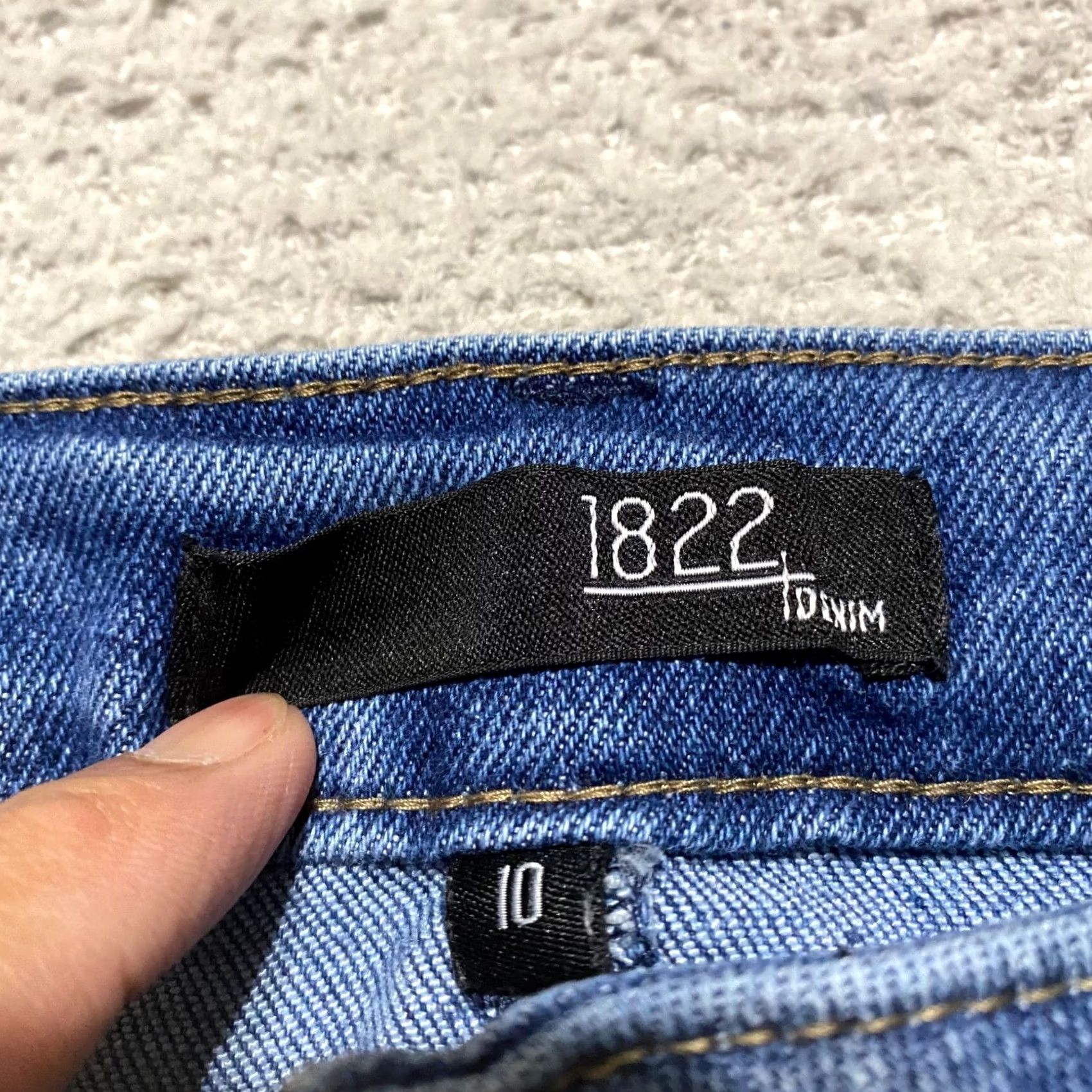 Vintage 1822 Denim Jeans Womens 10 Blue Medium Wash Distressed Tapered Mid Rise 25in Inseam Regular Size 10 Size 32" / US 10 / IT 46 - 3 Thumbnail