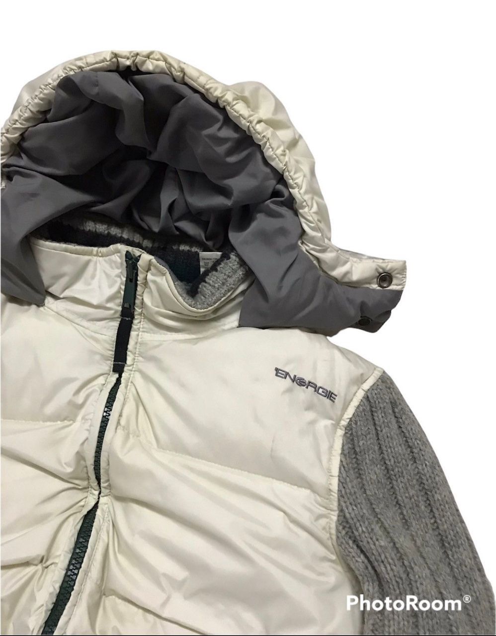 Energie × Japanese Brand Japanese Energie Down Hoodie Zipper Jacket Size L / US 10 / IT 46 - 4 Thumbnail