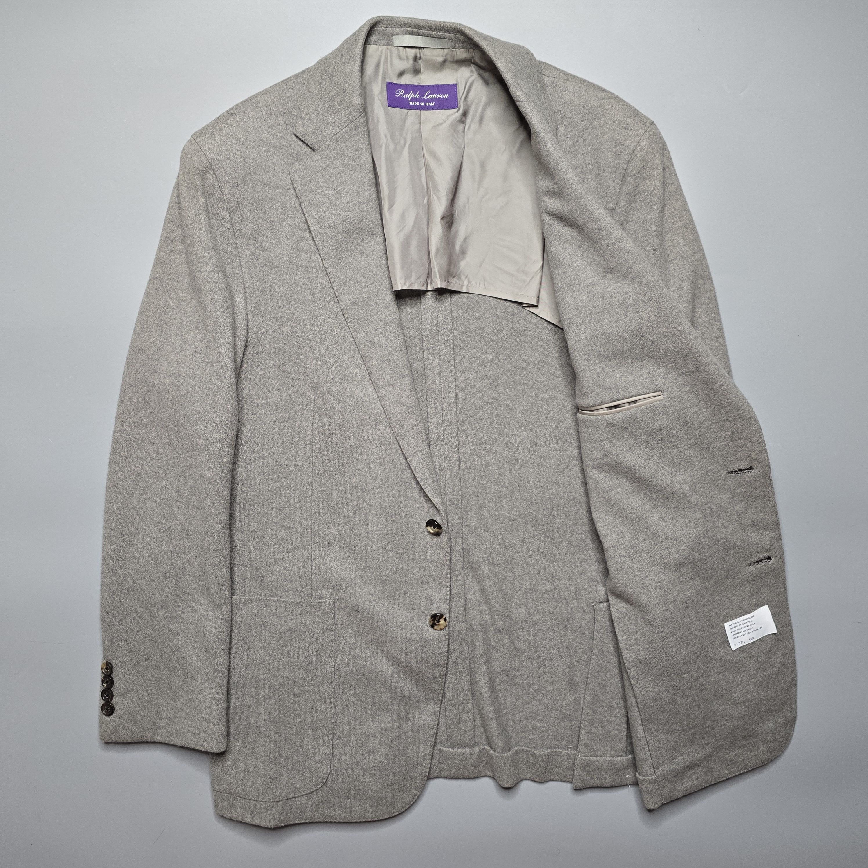 Ralph Lauren Purple Label Ralph Lauren Purple Label - Gray Wool Flannel Sport Jacket Size 42R - 2 Thumbnail
