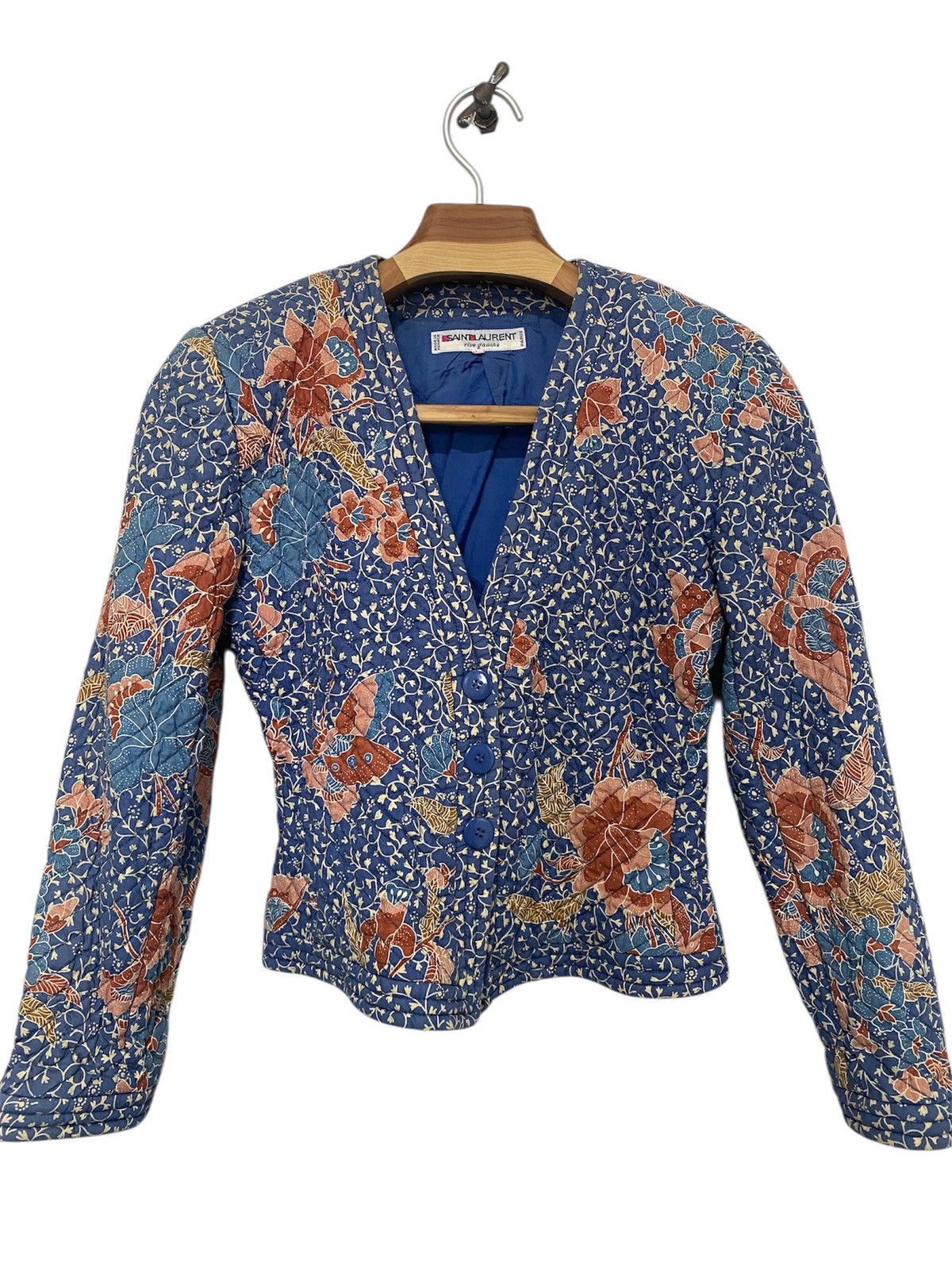Yves Saint Laurent Vtg 70s Saint Laurent rive gauche quilted jacket Size XS / US 0-2 / IT 36-38 - 1 Thumbnail