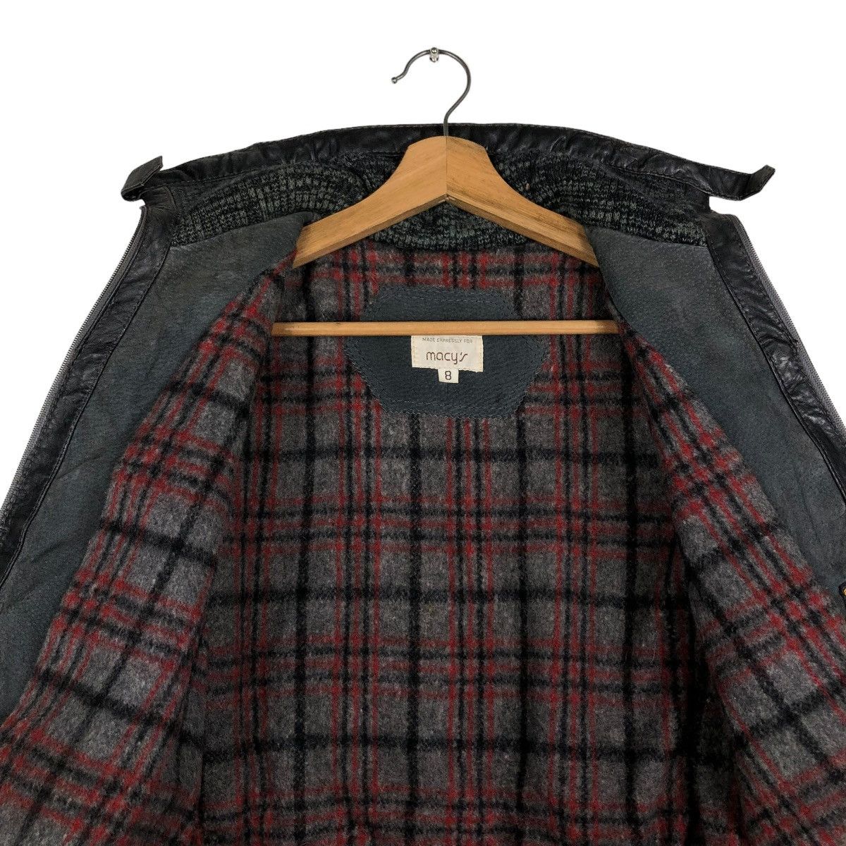 Japanese Brand 🔥VINTAGE GENUINE LEATHER JACKET BLANKET MACY’S BRAZIL Size US M / EU 48-50 / 2 - 16 Thumbnail