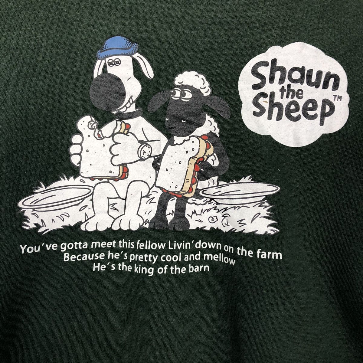 Cartoon Network 📌Vintage Sweatshirt Shaun The Sheep Big Logo Design Size US L / EU 52-54 / 3 - 13 Thumbnail