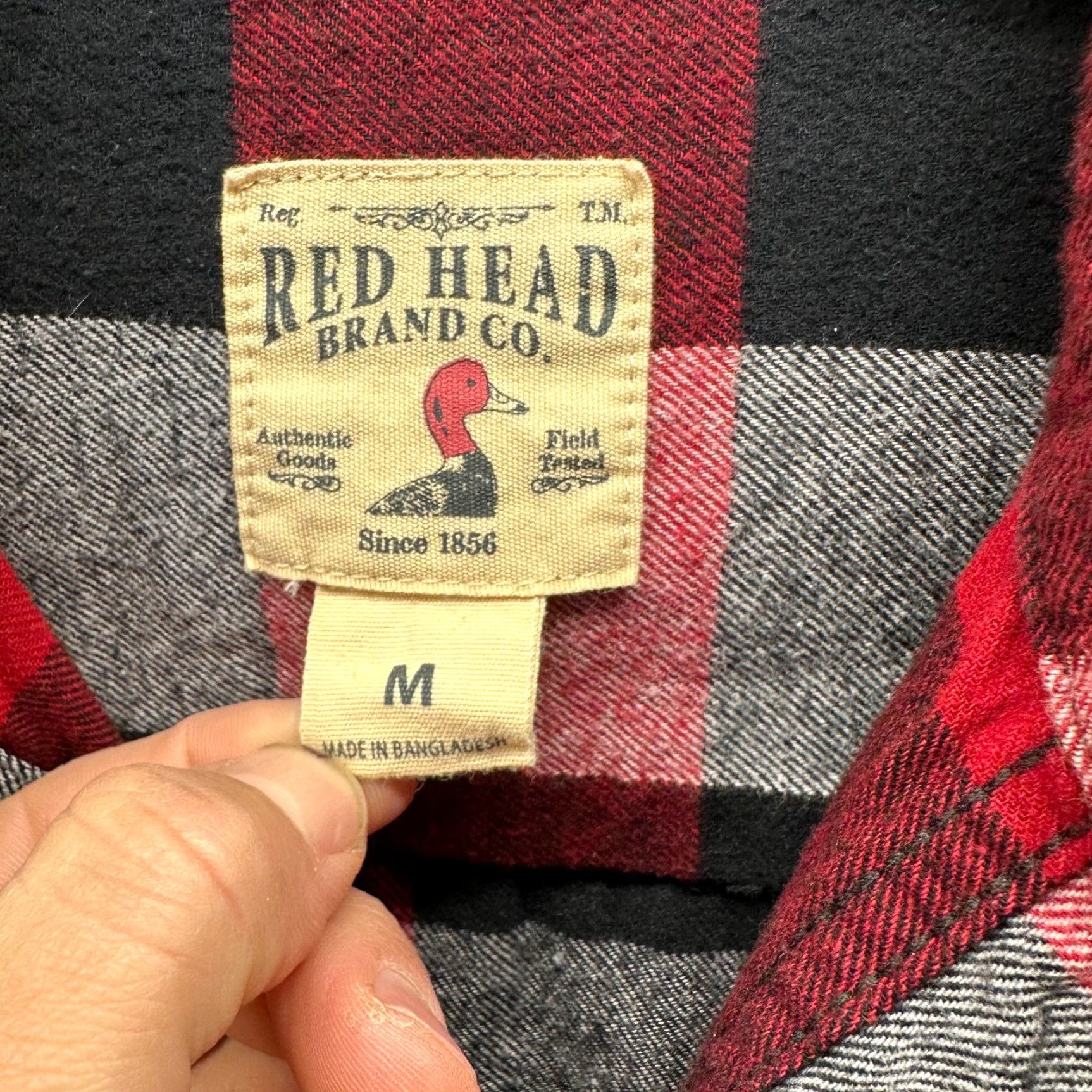 Vintage VINTAGE RedHead Shirt Outdoors Plaid Flannel Cotton Mens Medium Black Gray Buffalo Size US M / EU 48-50 / 2 - 5 Thumbnail