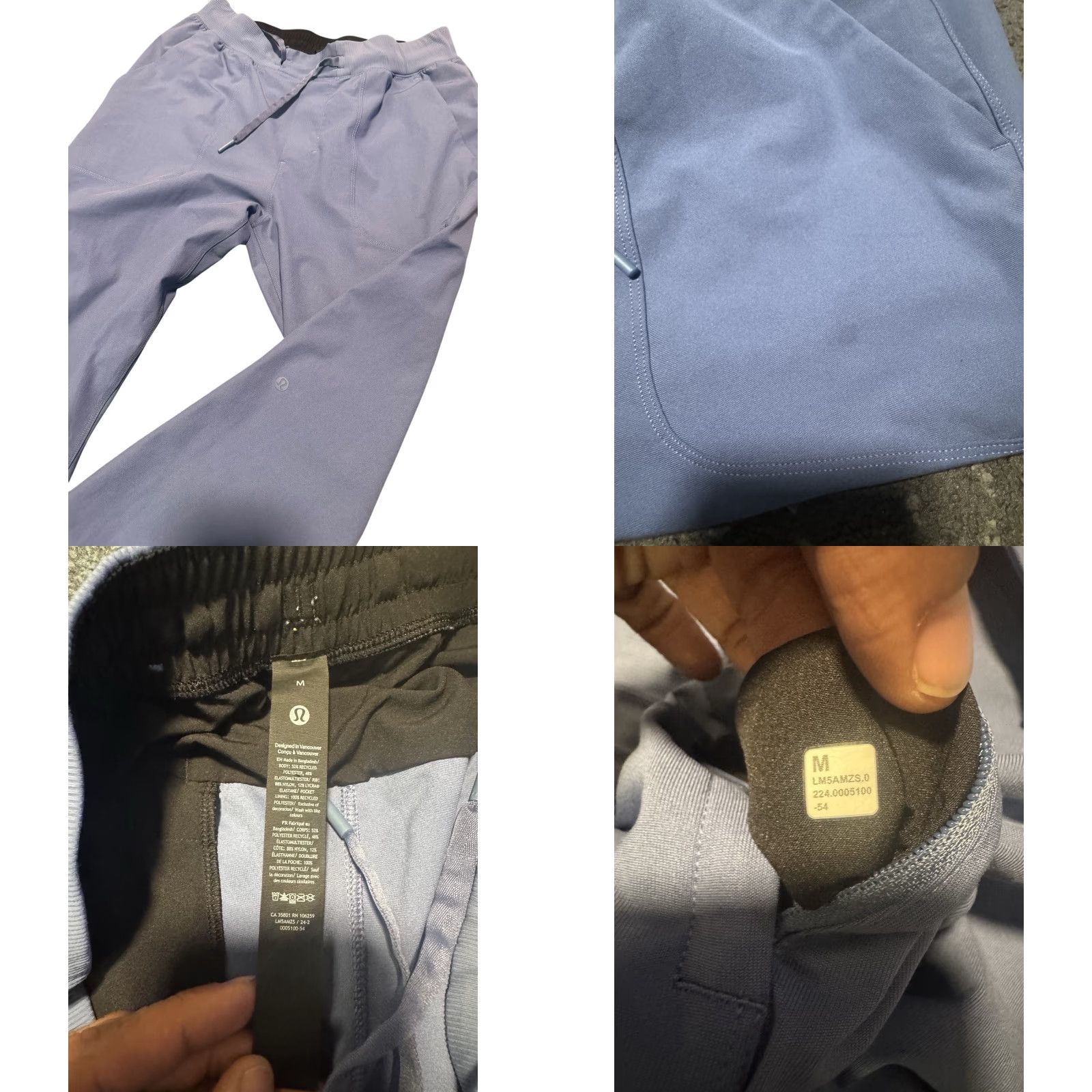Lululemon Lululemon ABC Men's Medium Blue Warpstreme Tapered Leg Performance Joggers Size US 31 - 9 Thumbnail