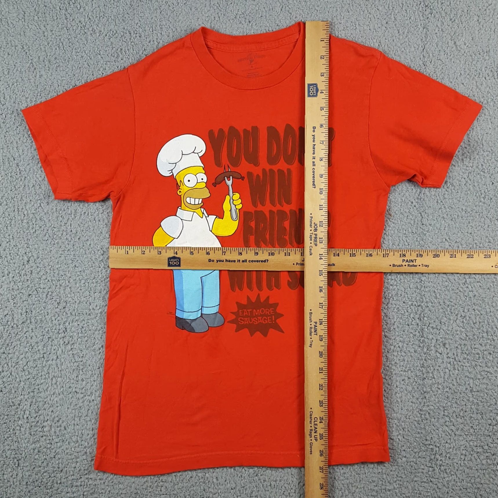 Vintage VINTAGE Universal Studios The Simpsons T-Shirt XS Red Retro Cartoon Theme Park 90s Mens Size US XS / EU 42 / 0 - 8 Thumbnail