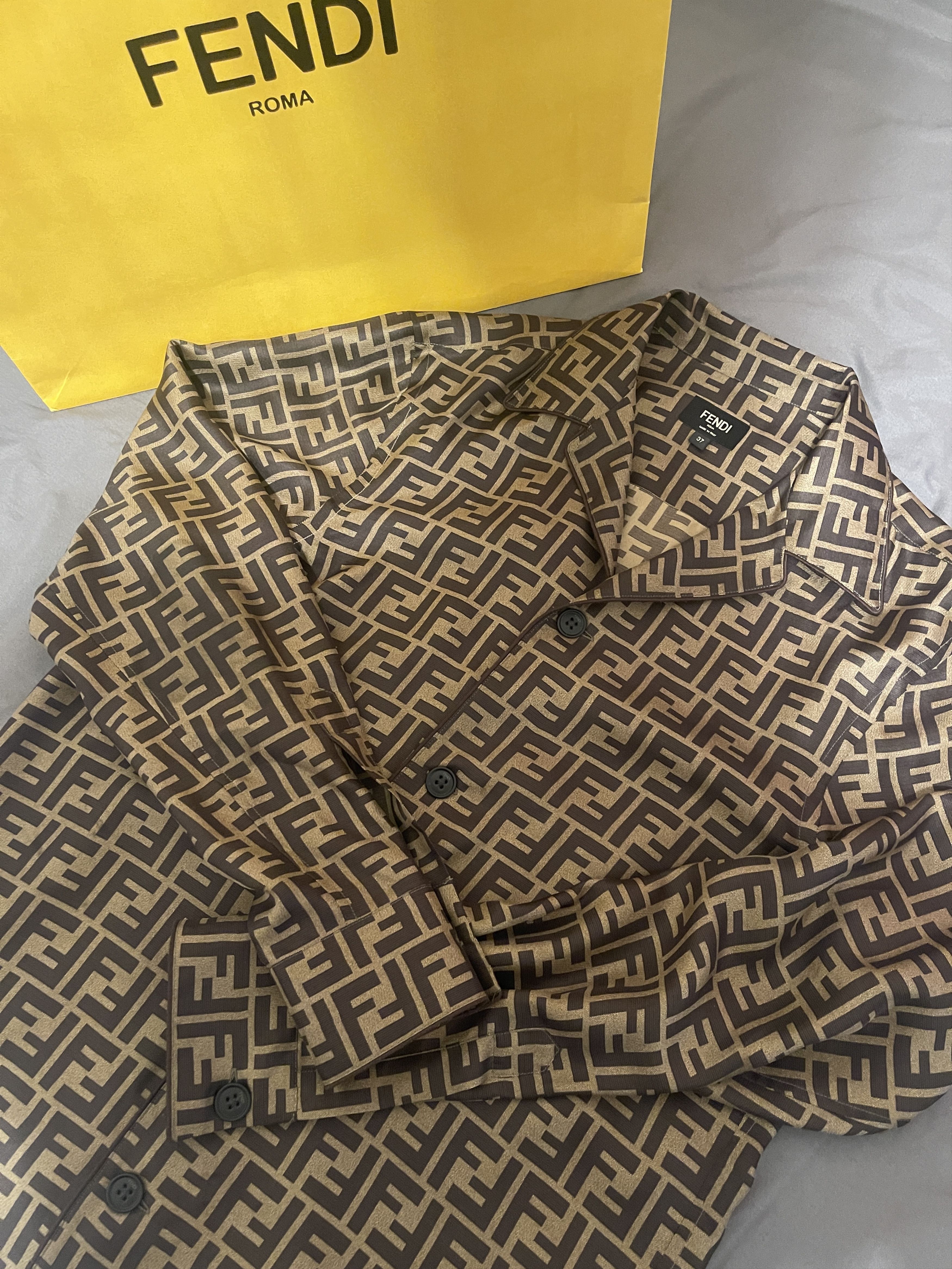 Fendi Fendi Brown Silk Shirt - Rare Size US XS / EU 42 / 0 - 7 Thumbnail