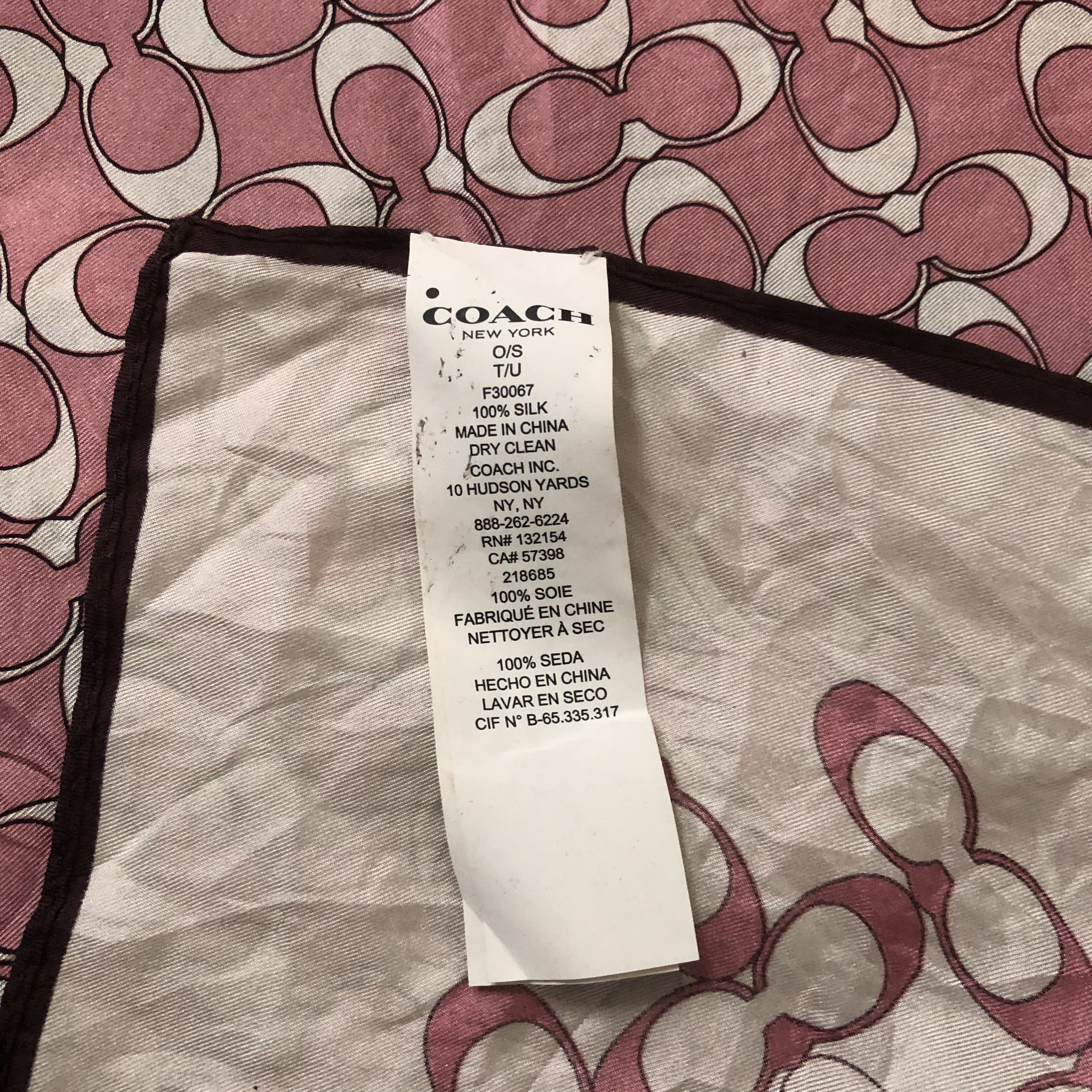 Coach 2019 Coach Monogram Logo Gray Silk Wool Scarf Size ONE SIZE - 3 Thumbnail
