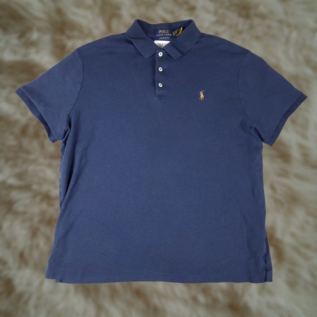 Ralph Lauren Ralph Lauren Polo Shirt Mens Size XL Blue Custom Slim Fit Pony Short Sleeve Size US XL / EU 56 / 4 - 1 Thumbnail