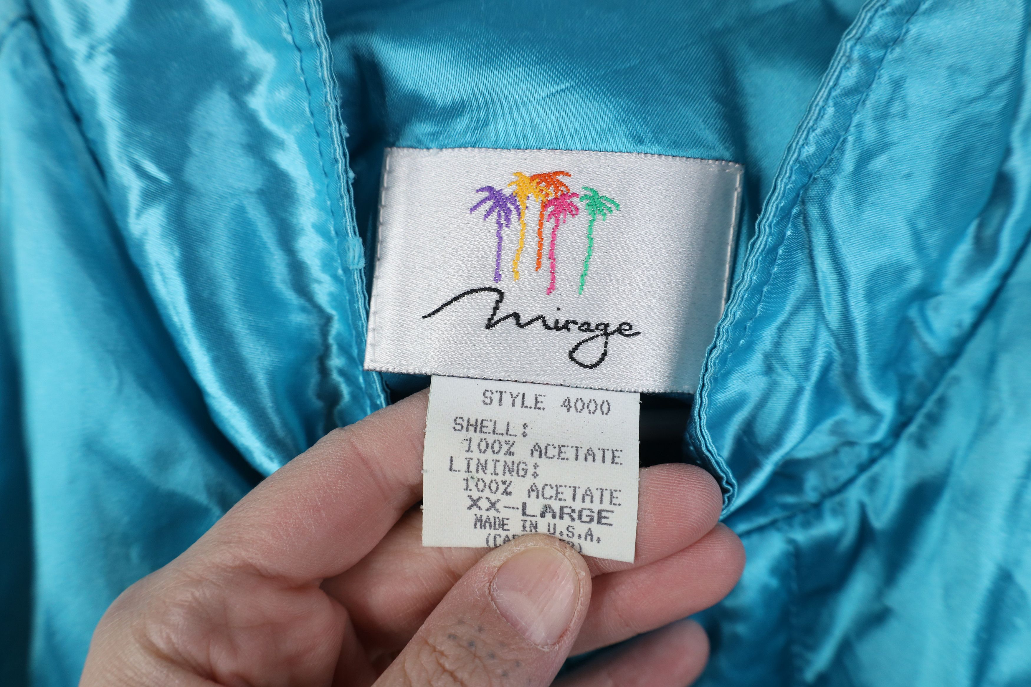 Vintage Vintage 90s Streetwear Casino Satin Bomber Jacket Blue USA Size US XXL / EU 58 / 5 - 8 Thumbnail