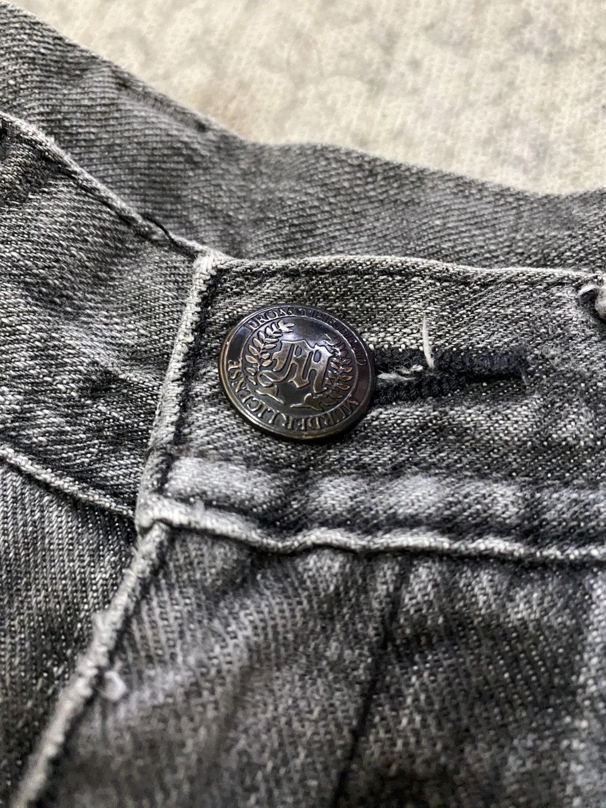 Japanese Brand × Seditionaries The Murder License Flared Studded Distressed Jeans Size 29" - 7 Thumbnail