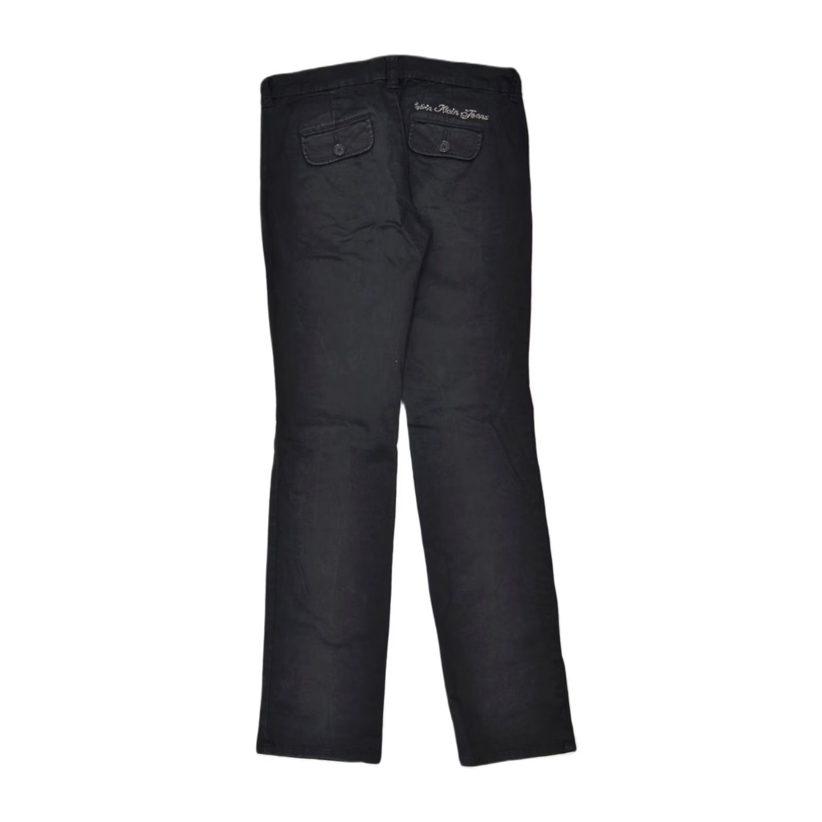 Vintage CALVIN KLEIN JEANS Womens Slim Chino Trousers Black Cotton W28 L32 Size 28" / US 6 / IT 42 - 2 Thumbnail