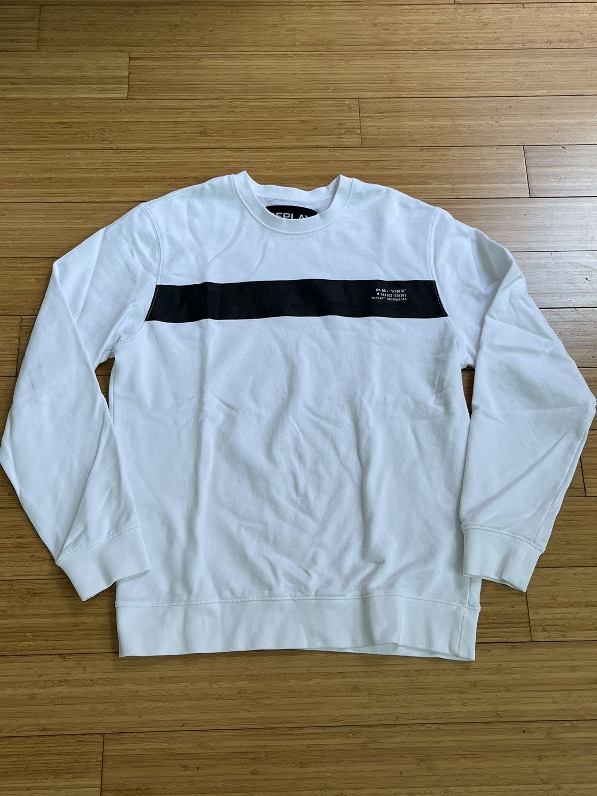 Replay Replay White Crewneck Sweatshirt Size L Size US M / EU 48-50 / 2 - 1 Thumbnail