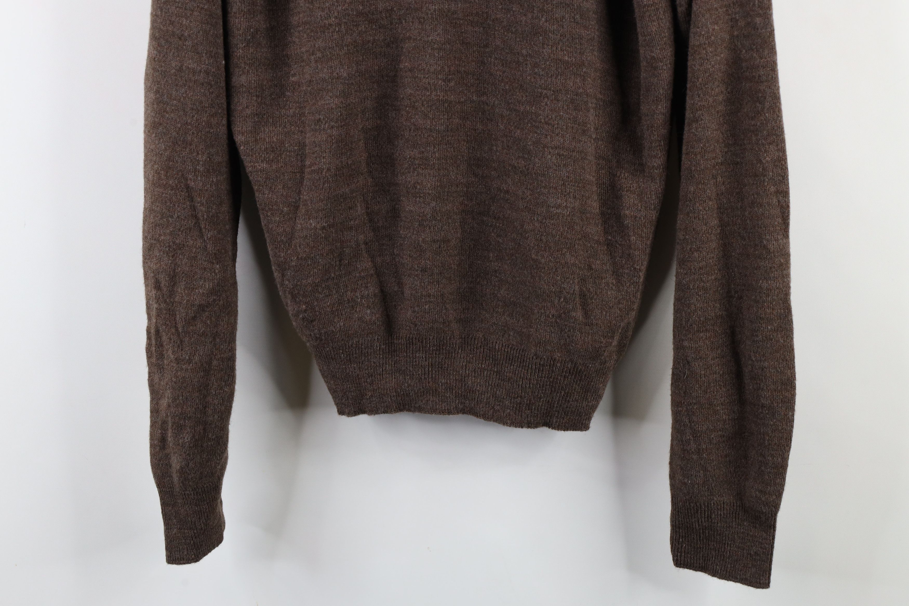 Vintage Vintage 70s Streetwear Blank Knit V-Neck Sweater Brown USA Size US M / EU 48-50 / 2 - 3 Thumbnail