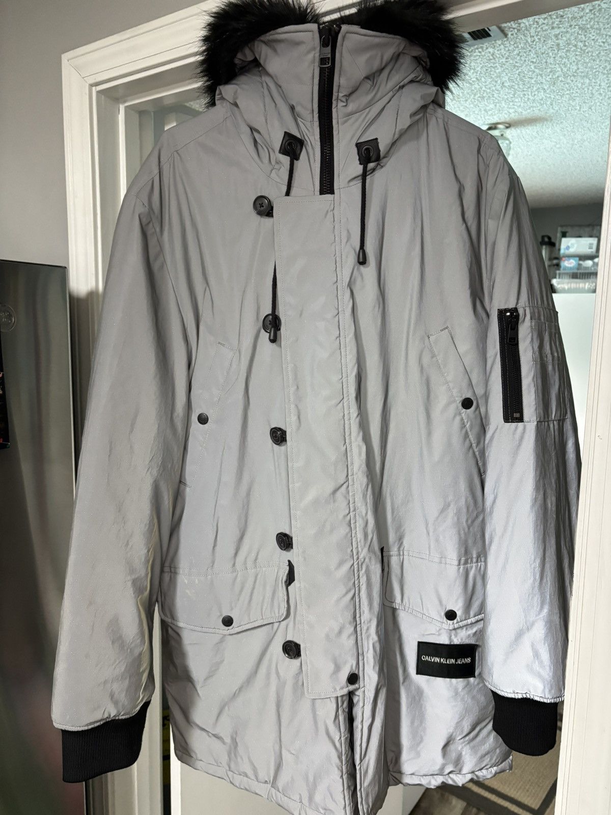Calvin Klein Reflective Silver Calvin Klein Parka Size US XL / EU 56 / 4 - 10 Thumbnail