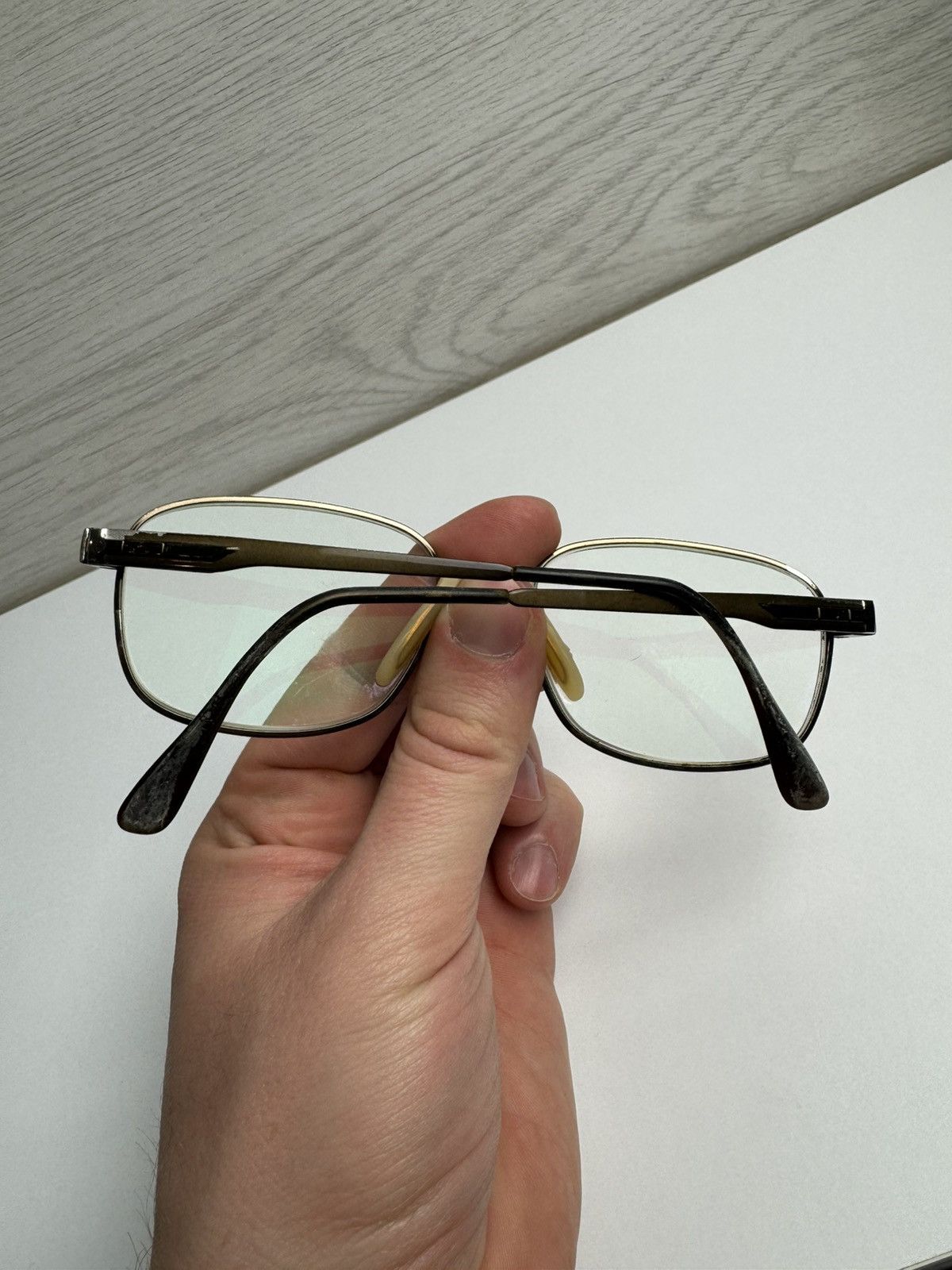 Safilo Safilo Vintage Metal Eyeglasses Frame Rectangular Size ONE SIZE - 6 Thumbnail
