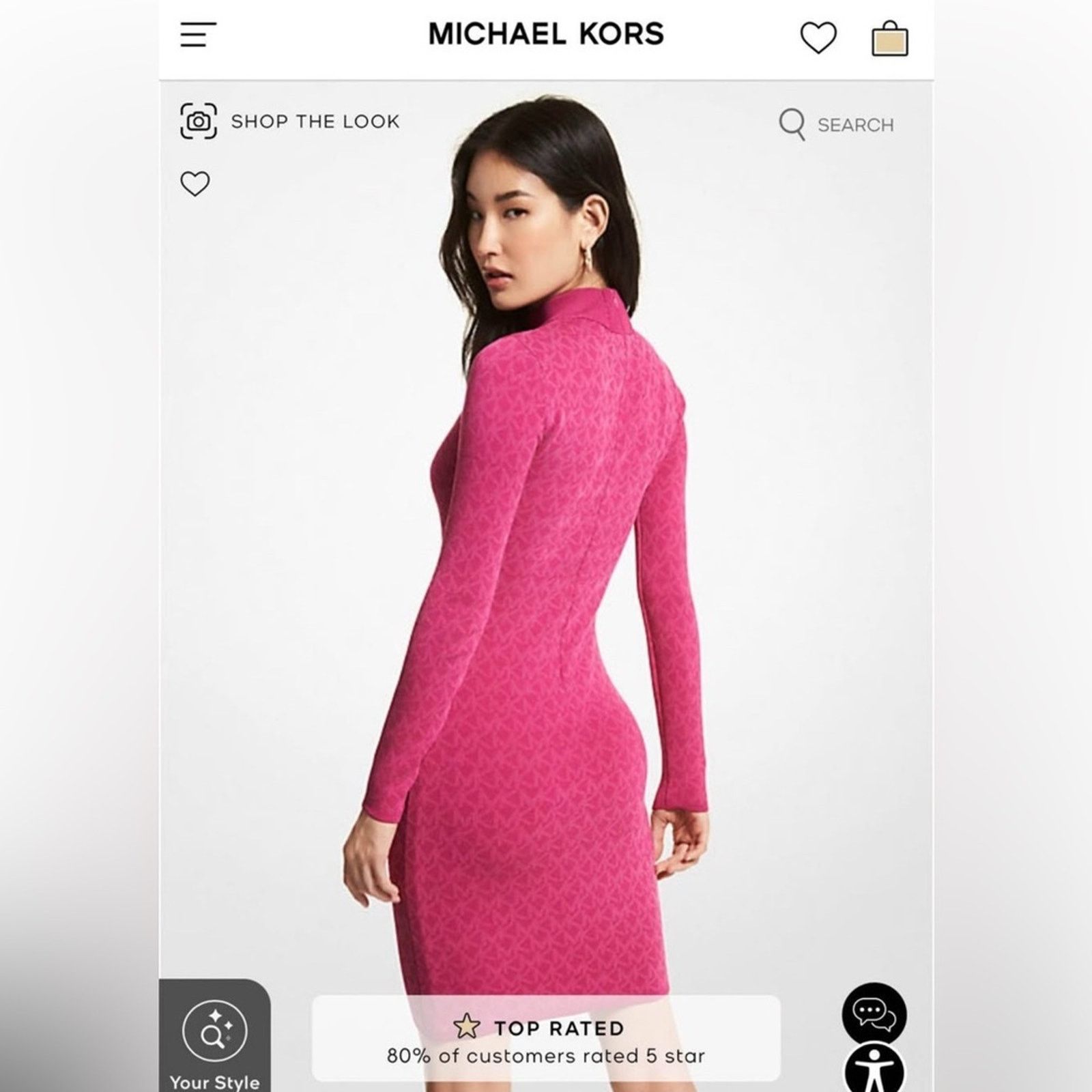 Michael Kors New Y2K Michael Kors Fuchsia Long Sleeve Dress size XS Size XS / US 0-2 / IT 36-38 - 2 Thumbnail