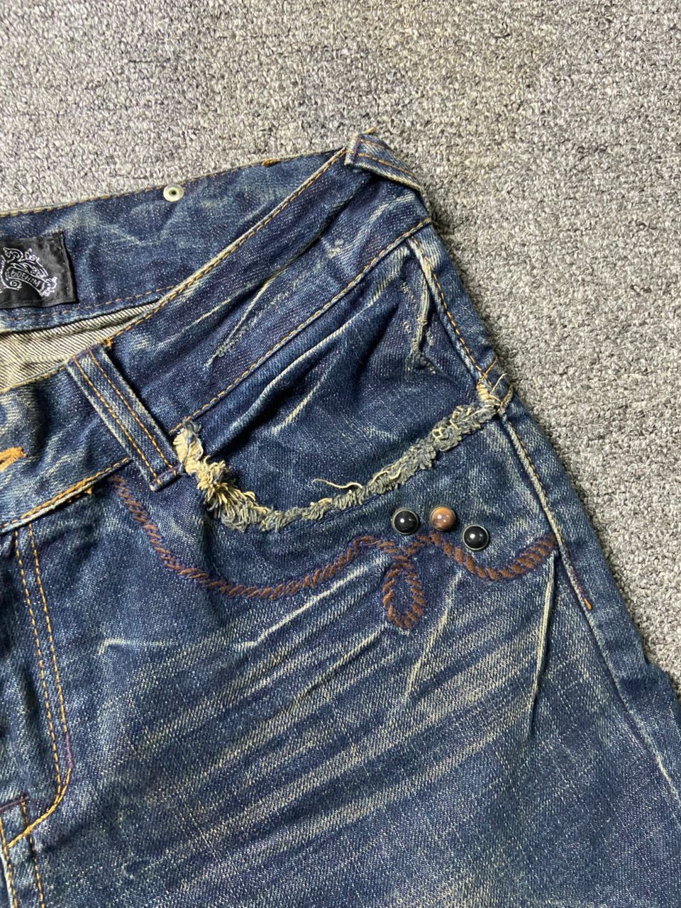 Japanese Brand 🔥Vintage RED PEPPER Distressed Denim Jeans🔥 (136) Size US 32 / EU 48 - 12 Thumbnail