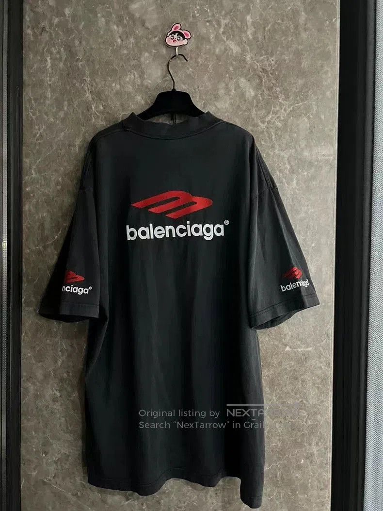 Balenciaga Balenciaga 3B Embroidered Short Sleeve M. Size US M / EU 48-50 / 2 - 2 Thumbnail