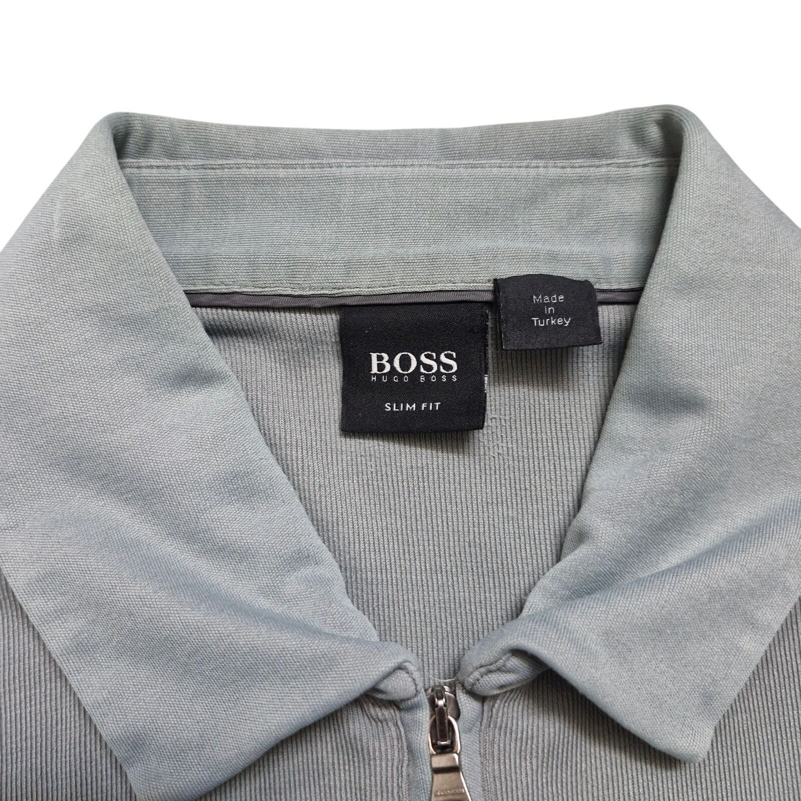 Hugo Boss Hugo Boss Quarter-Zip Polo Shirt Men’s L Olive Slim Fit Size US L / EU 52-54 / 3 - 2 Thumbnail