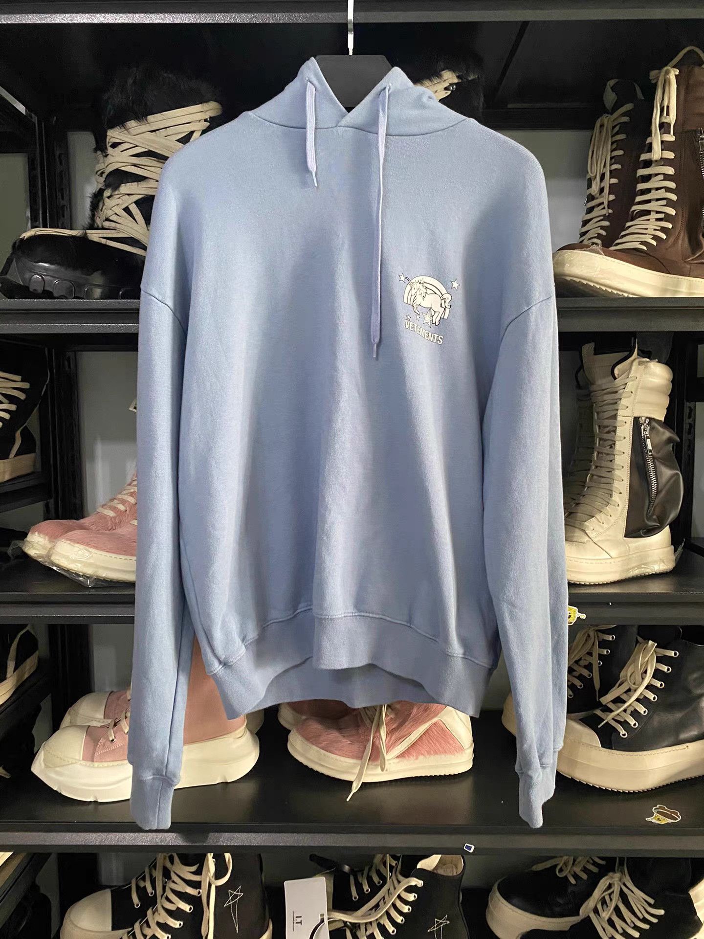 Vetements Vetements Blue Unicorn Hoodie Size US XS / EU 42 / 0 - 1 Thumbnail