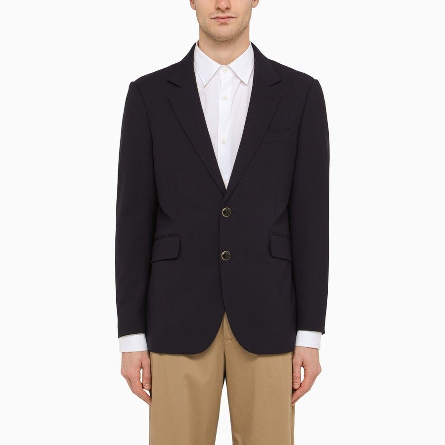 image of Pt Torino O1D2Blof0524 Single-Breasted Jacket In Navy Blue, Men's (Size Large)