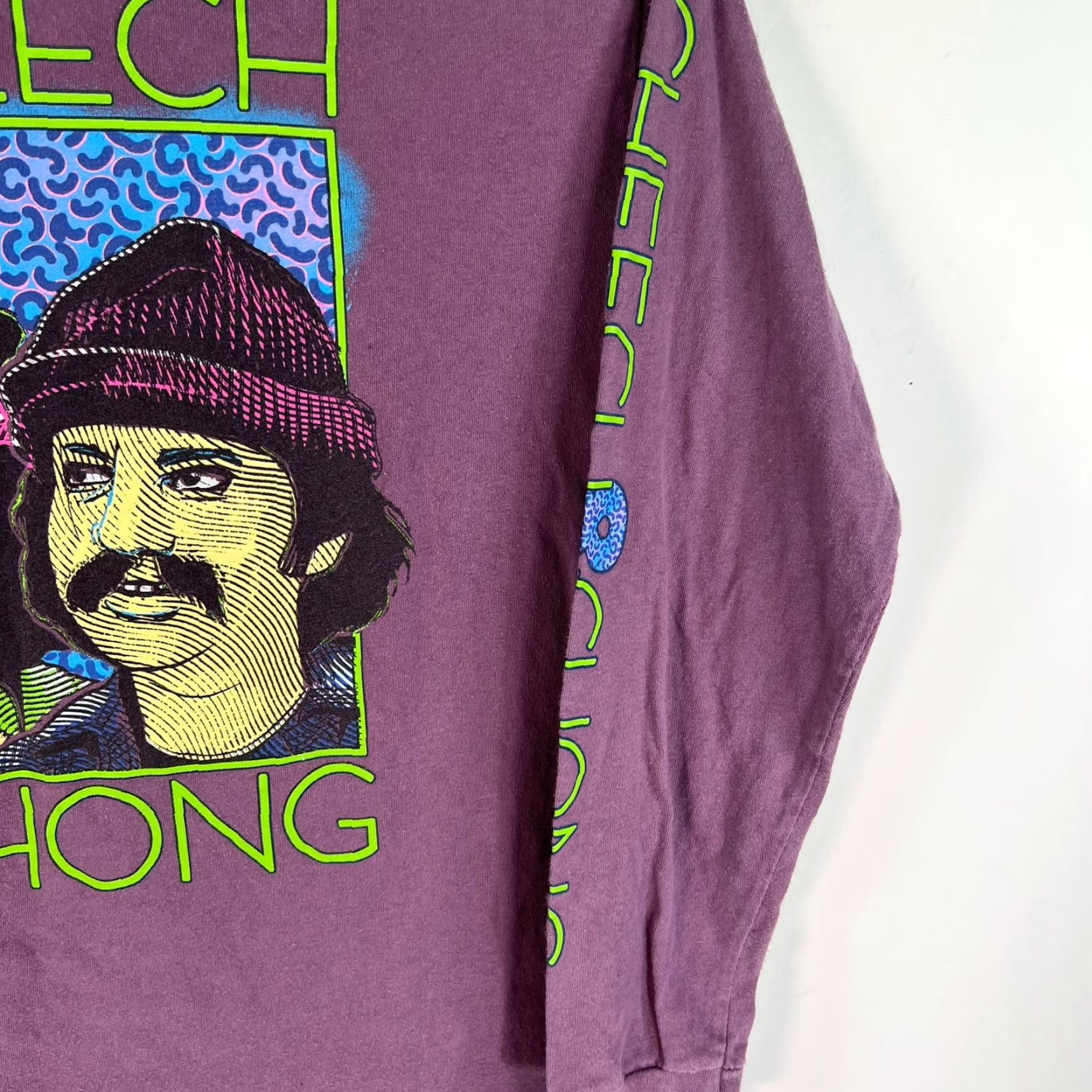Vintage Cheech Chong Long Sleeve Hit Adult Size M Purple Graphic Tee Size US M / EU 48-50 / 2 - 3 Thumbnail