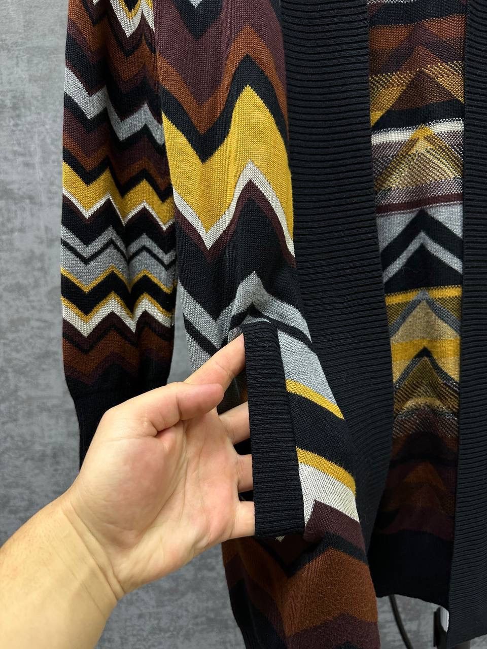 Missoni × Vintage Vintage Missoni Zigzag Open Cardigan Sweater Size US M / EU 48-50 / 2 - 13 Thumbnail