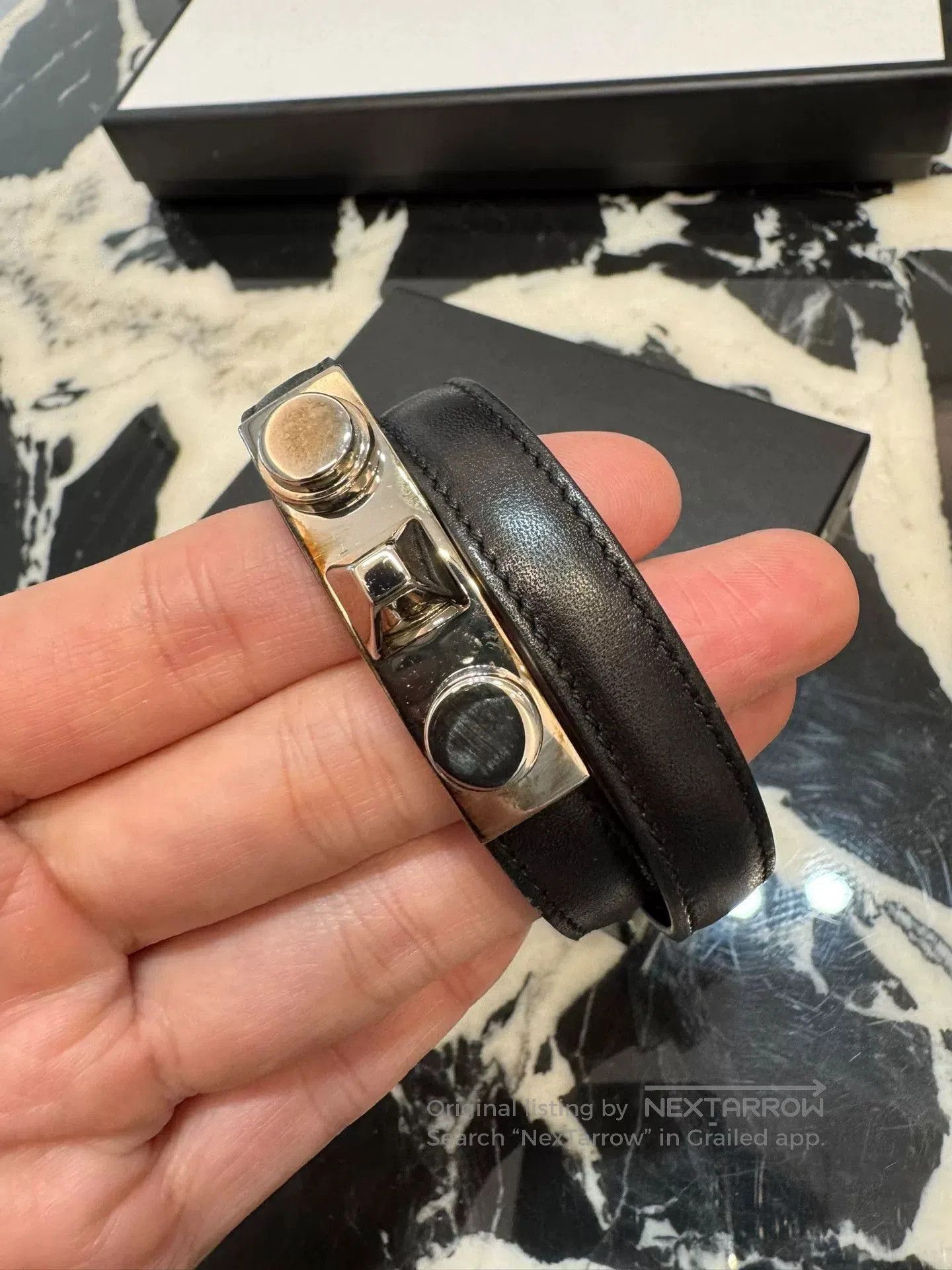 Saint Laurent Paris Saint Laurent Leather Bracelet. Size ONE SIZE - 1 Thumbnail