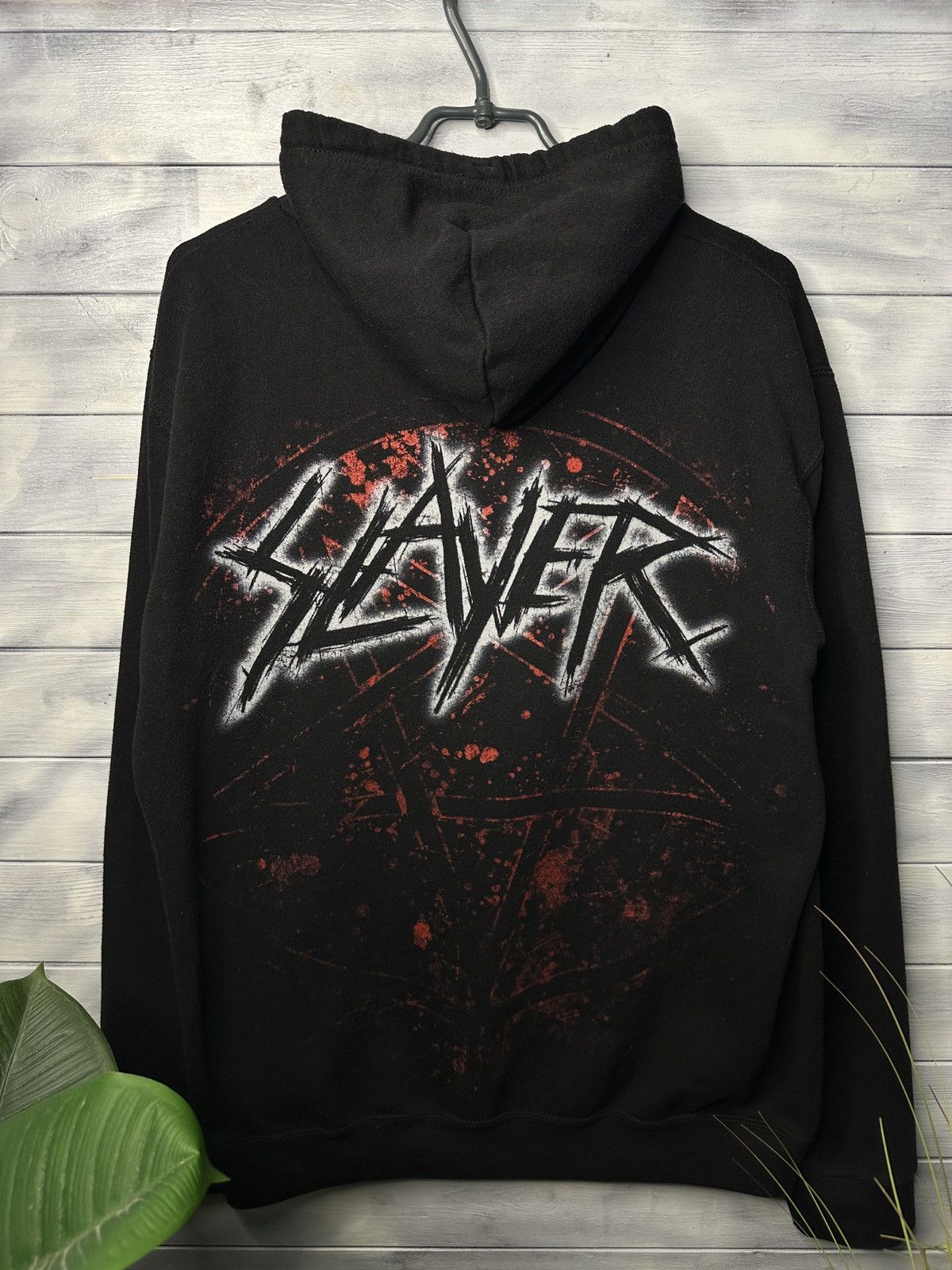 Band Tees Rare Vintage Hoodie Slayer two big logo Anarchy Size US L / EU 52-54 / 3 - 2 Thumbnail