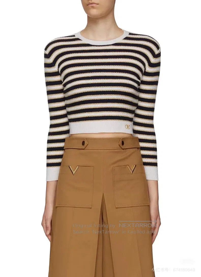 Valentino Valentino Striped knit top Size M / US 6-8 / IT 42-44 - 3 Thumbnail