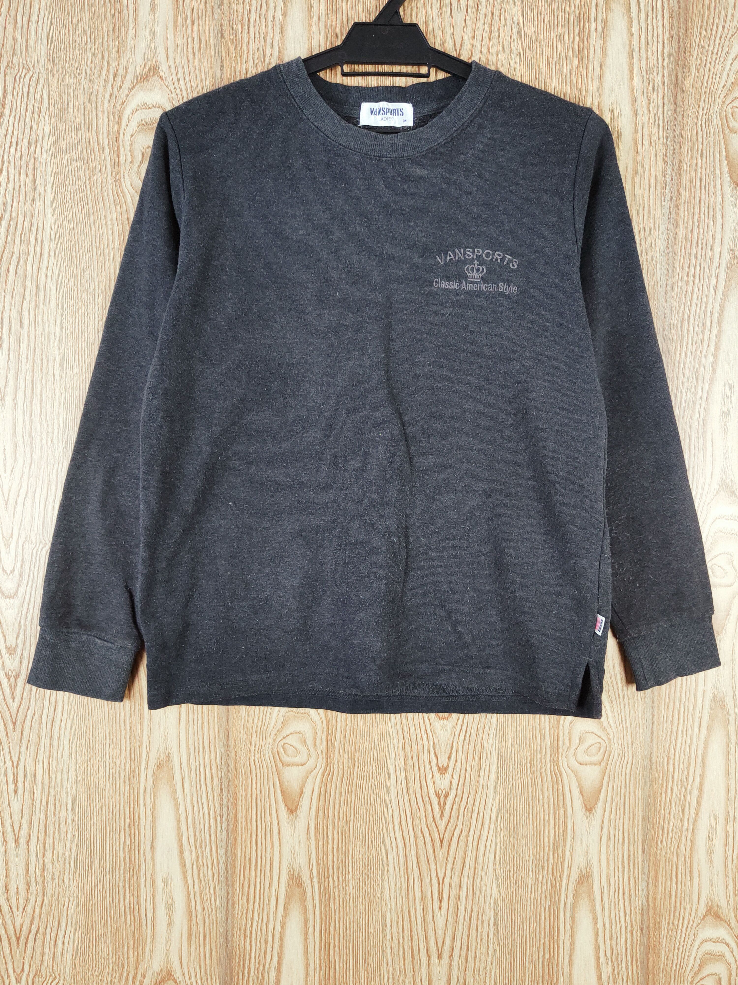 Japanese Brand × Vintage Rare Stuff 🔥 Vansports Dark Gray Sweatshirts Size M / US 6-8 / IT 42-44 - 1 Thumbnail