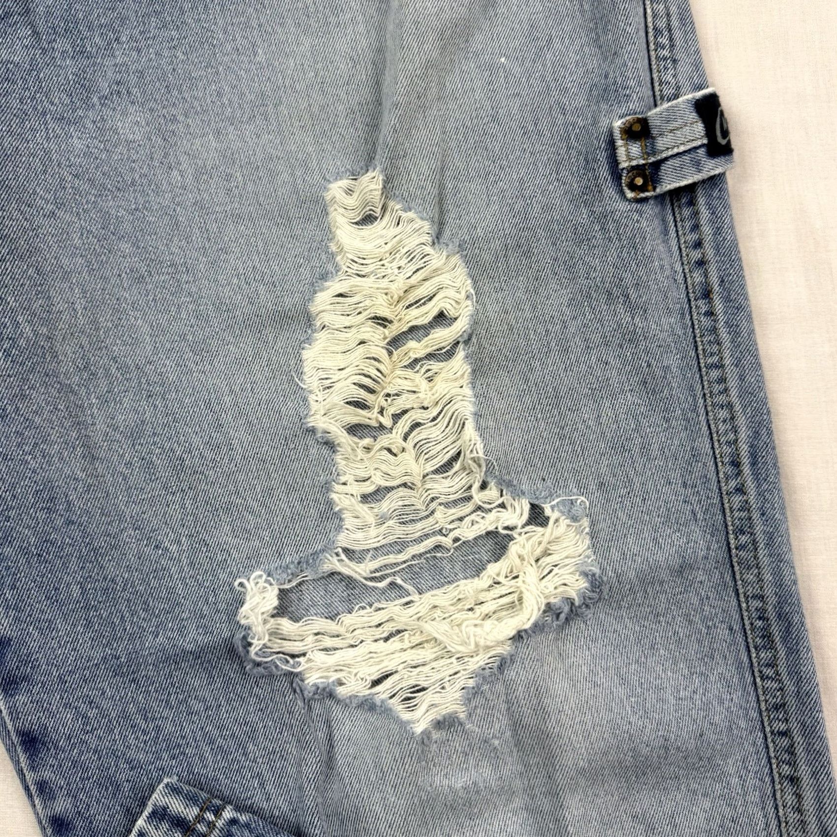 Thrasher VINTAGE Claudio Nucci Jeans Adult 40x30 Blue Cotton Ramie Denim Zip 90s Punk Hipster Tapered Relaxed Mens Size US 40 / EU 56 - 2 Thumbnail