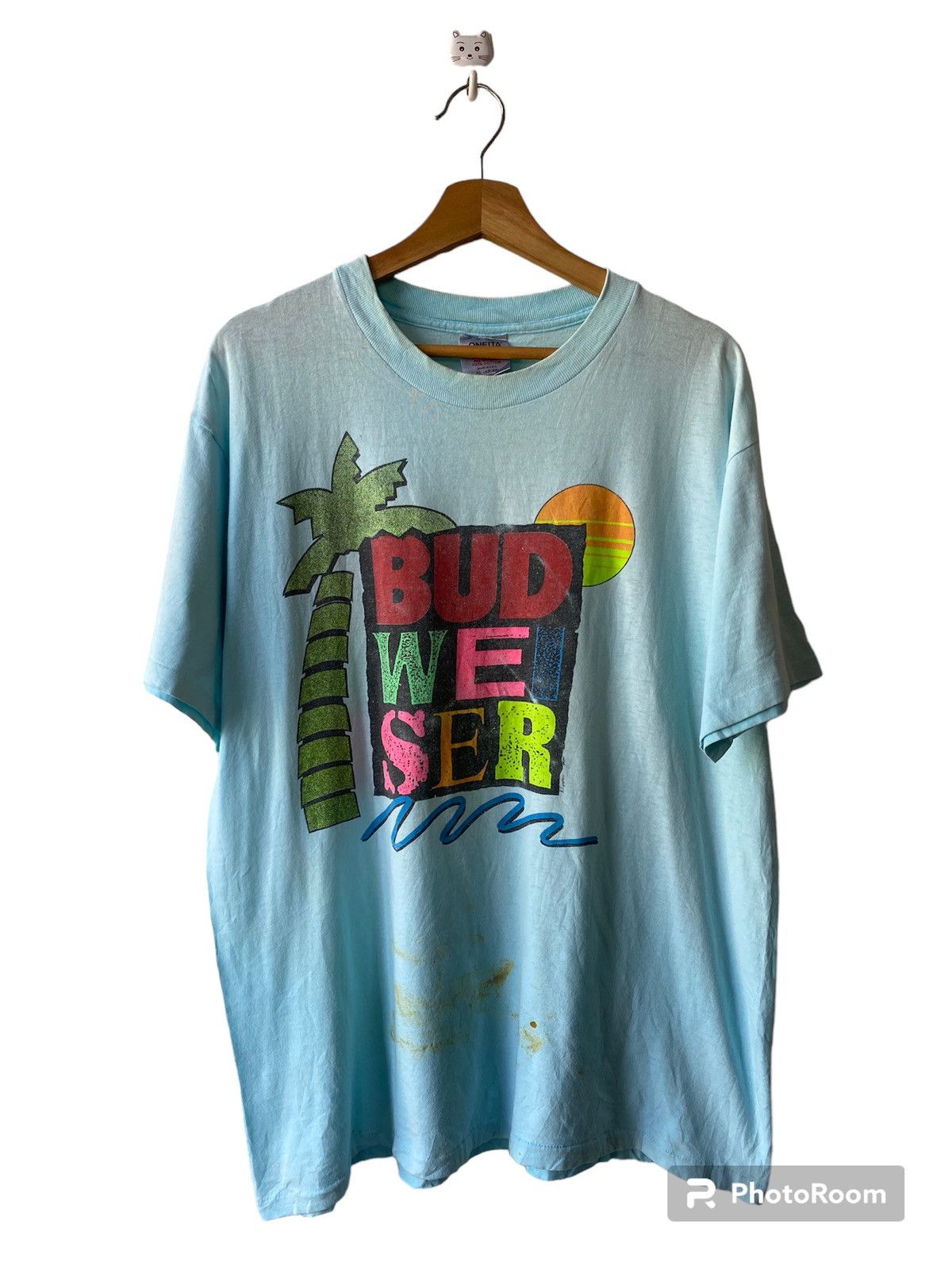 Budweiser × Vintage Vintage 90’s Budweiser E.T Graphics Hawaiian Tee Size US XL / EU 56 / 4 - 1 Thumbnail