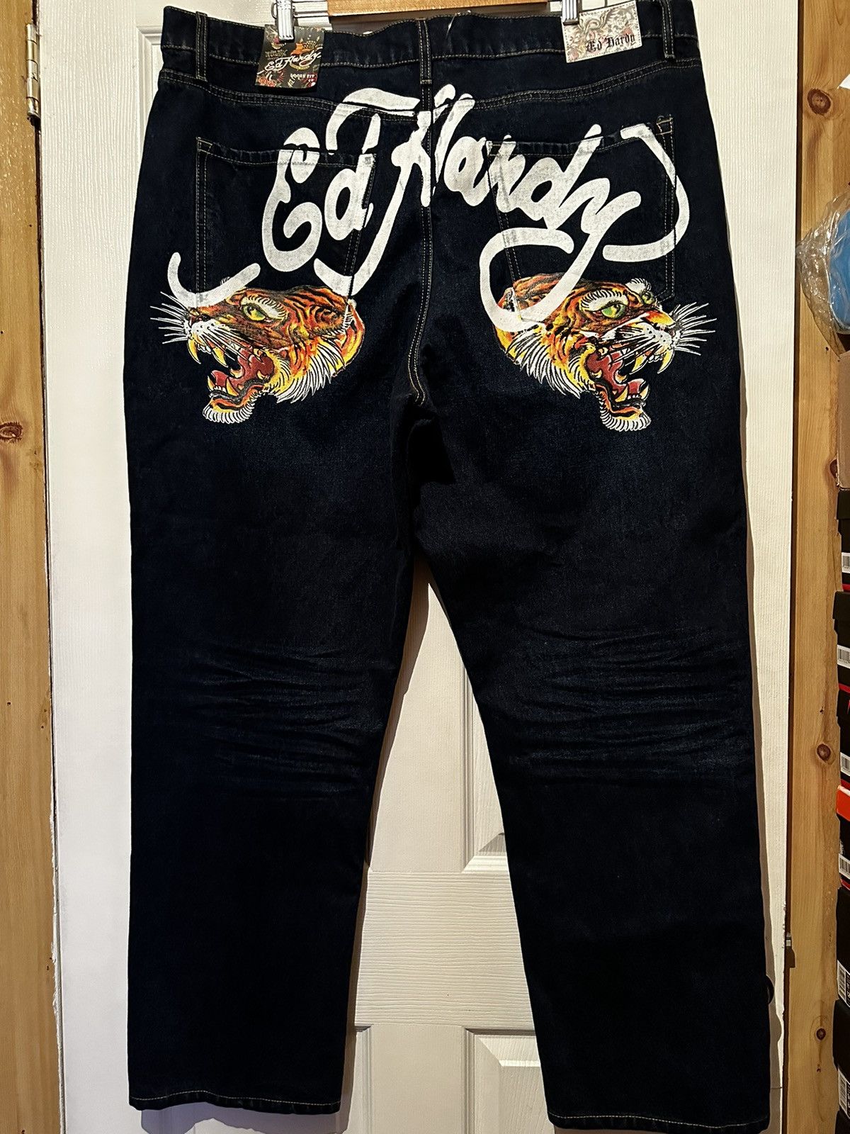 Ed Hardy Ed Hardy Back Logo Denim Jeans Size 42 NWT | Grailed