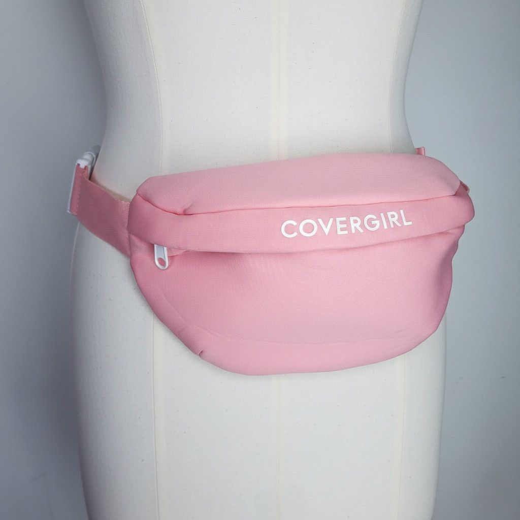 Other Cover Girl Belt Bag Pink Neoprene Clip On Zipper Pocket Pouc Size ONE SIZE - 4 Thumbnail