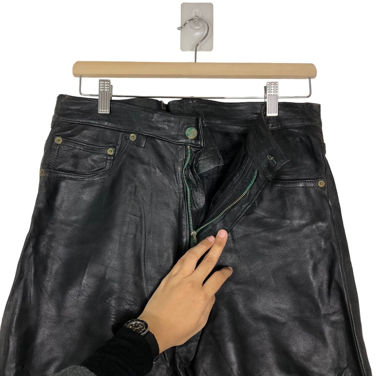 Genuine Leather 🔥90’s Rare Genuine Leather Pants Racing Jogi Leather Japan Size US 32 / EU 48 - 9 Thumbnail