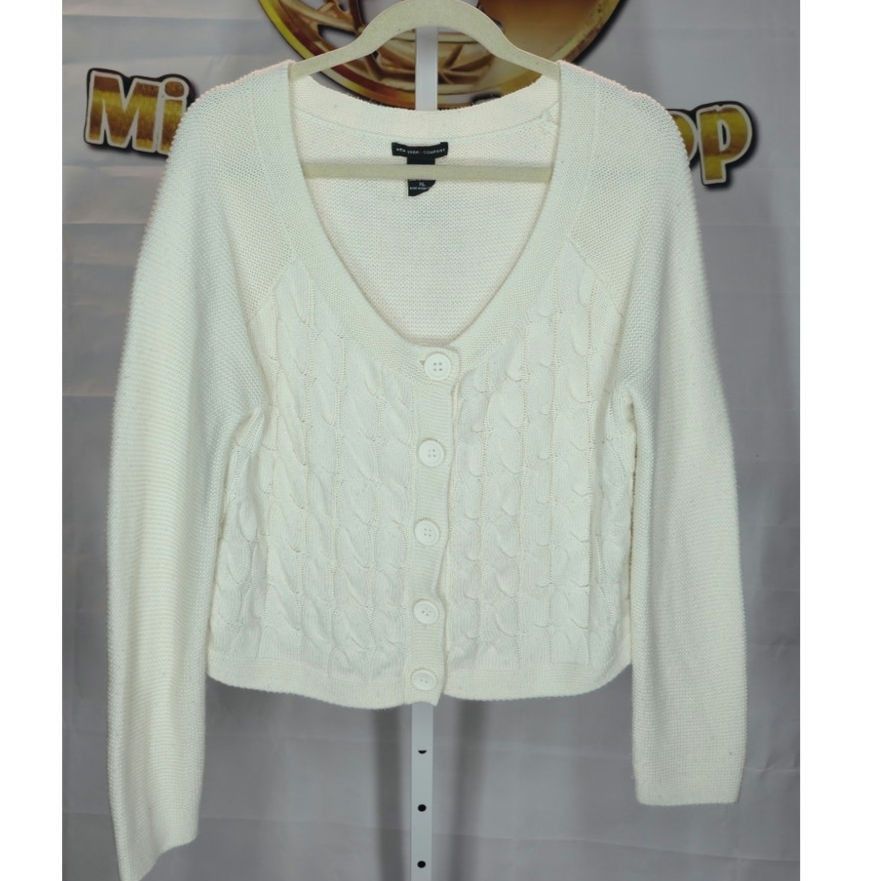 Other New York & Company White Acrylic Cardigan Sweater XL Size XL / US 12-14 / IT 48-50 - 1 Thumbnail