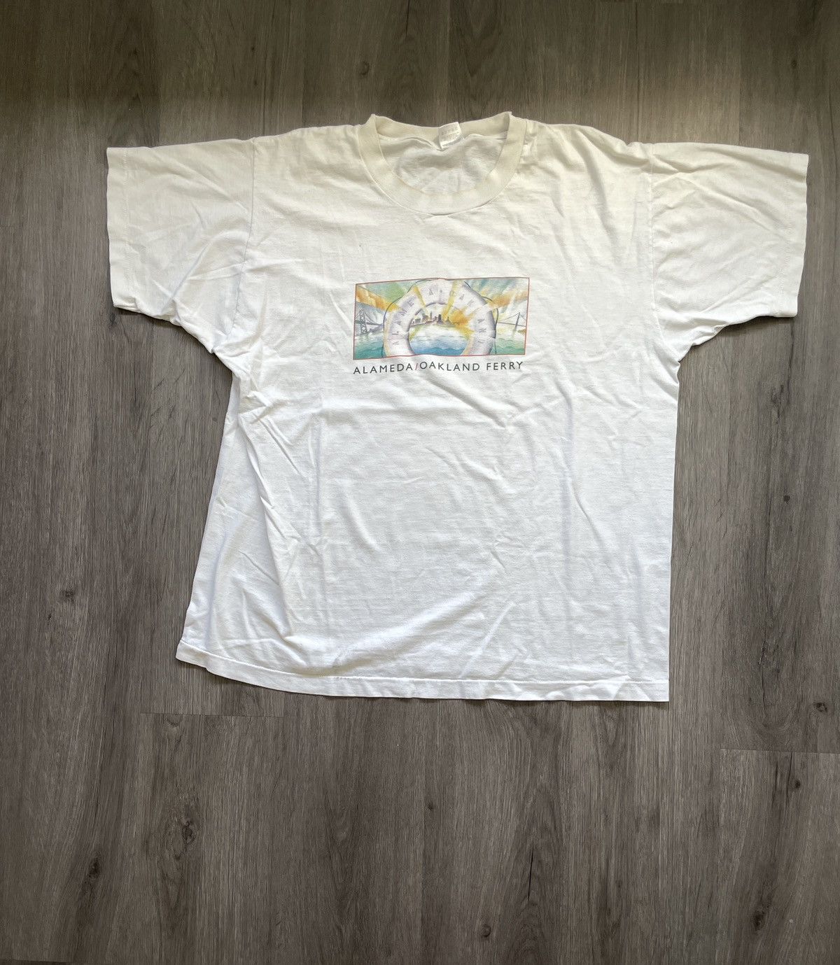 Fruit Of The Loom Vintage FOTL “Alameda Oakland Ferry” T-shirt (Sz. XL) Size US XL / EU 56 / 4 - 1 Thumbnail