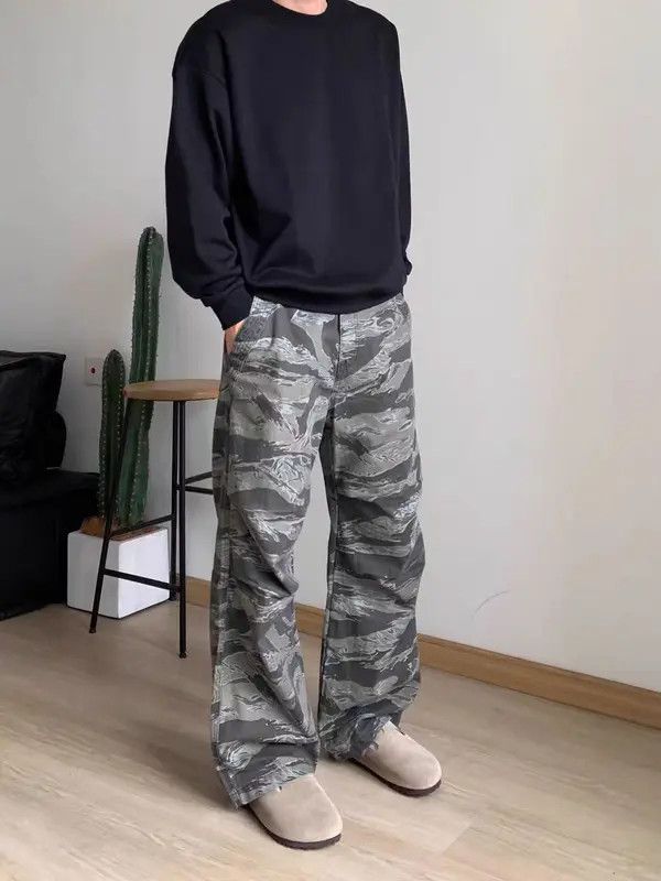 Japanese Brand Vintage Washed Loose Fit Outdoor Workwear Camo Pants Size US 34 / EU 50 - 4 Thumbnail