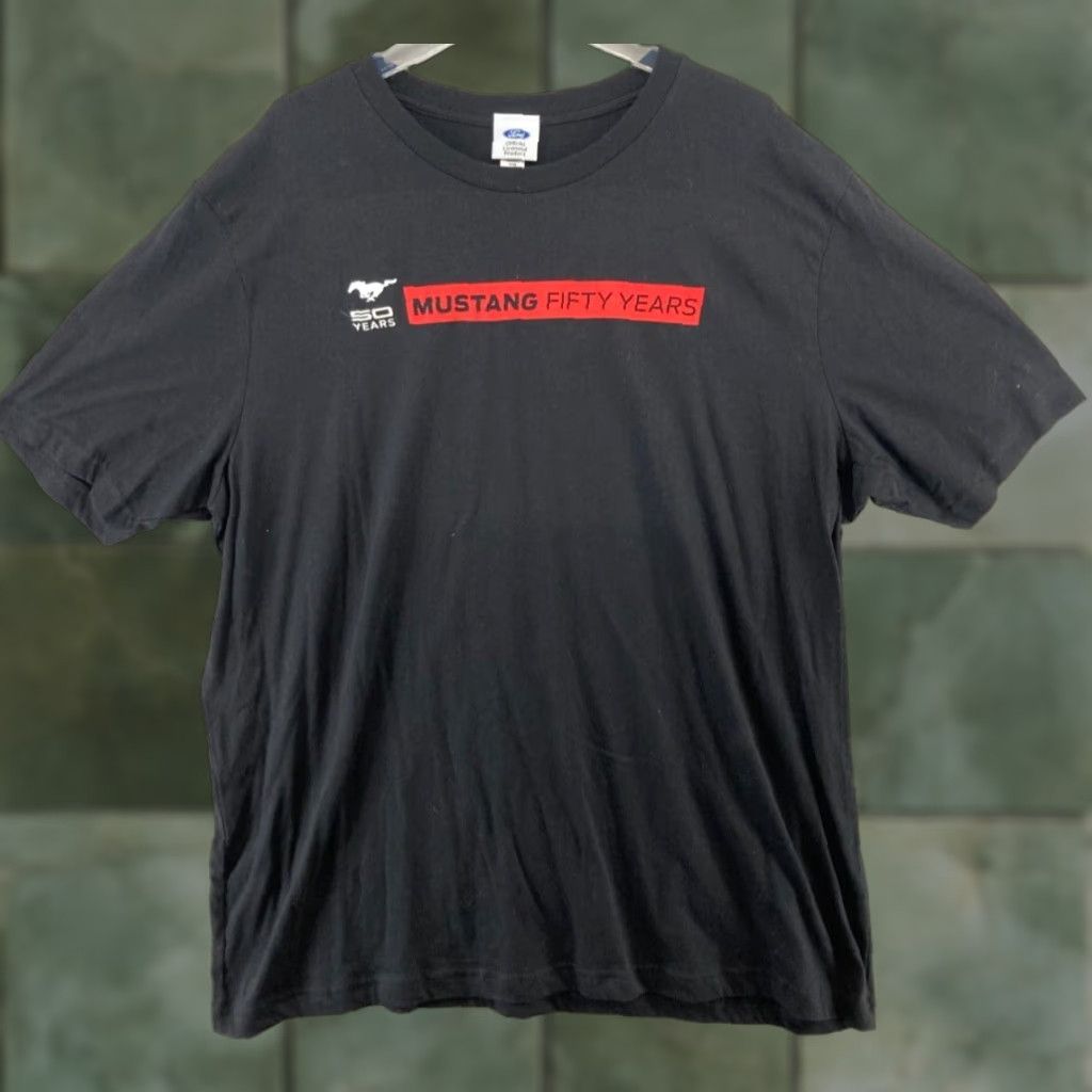 Ford FORD Mustang TShirt Shirt 3XL Adult Black USA MADE 50th Anniversary Graphic Print Men Mens Size US XXL / EU 58 / 5 - 1 Thumbnail
