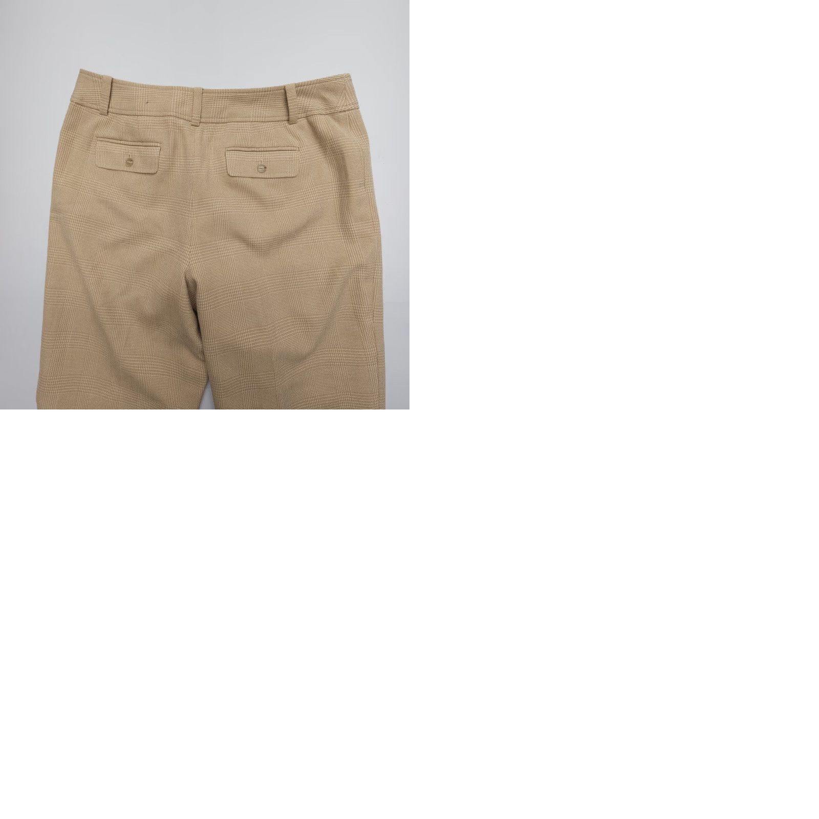 Ann Taylor Ann Taylor Wide Leg Trousers Dress Pants Size 12 Signature Fit Lined Plaid Tan Size 34" / US 12 / IT 48 - 9 Thumbnail