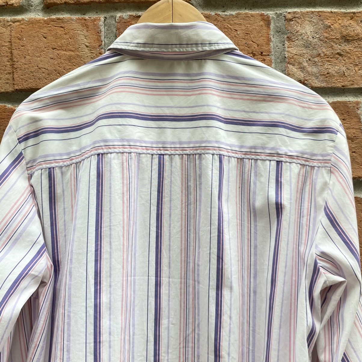Max Mara Max Mara White Striped Long Sleeve Button-Up Shirt Size M / US 6-8 / IT 42-44 - 10 Thumbnail