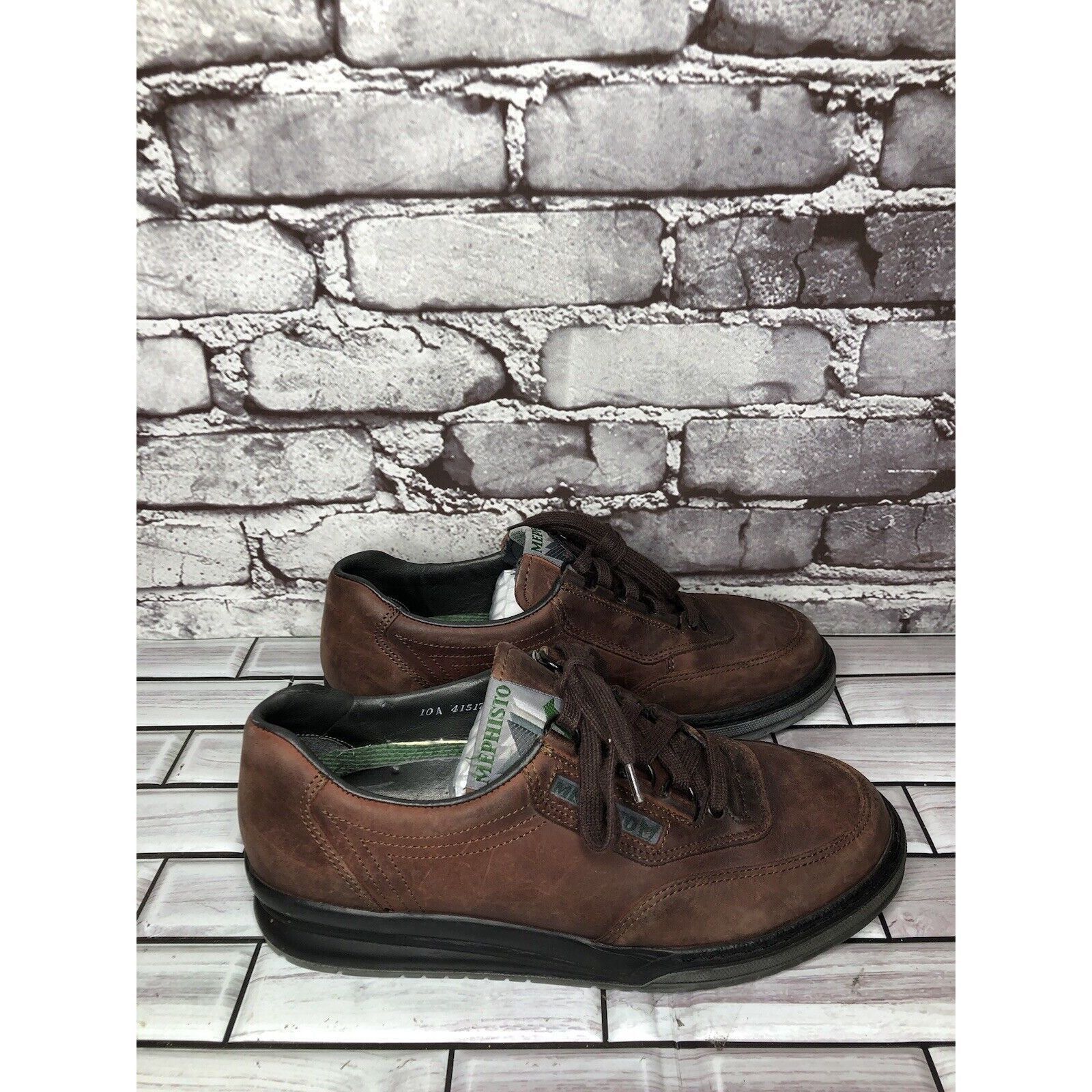 Mephisto Mephisto Runoff Air-Jet System Brown Leather Sneaker Shoes W Size US 8 / IT 38 - 20 Thumbnail